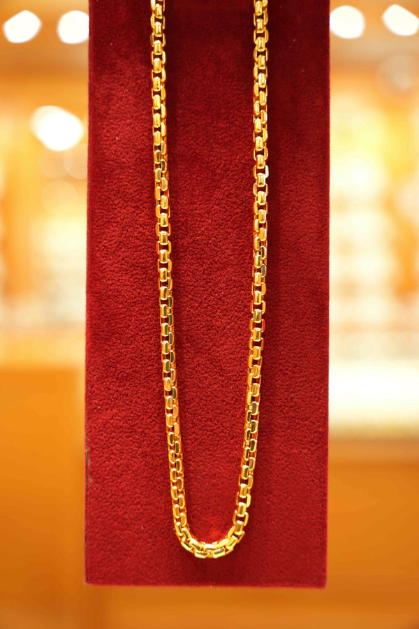 22K Gold Designer Men's Chain (22 Inches)