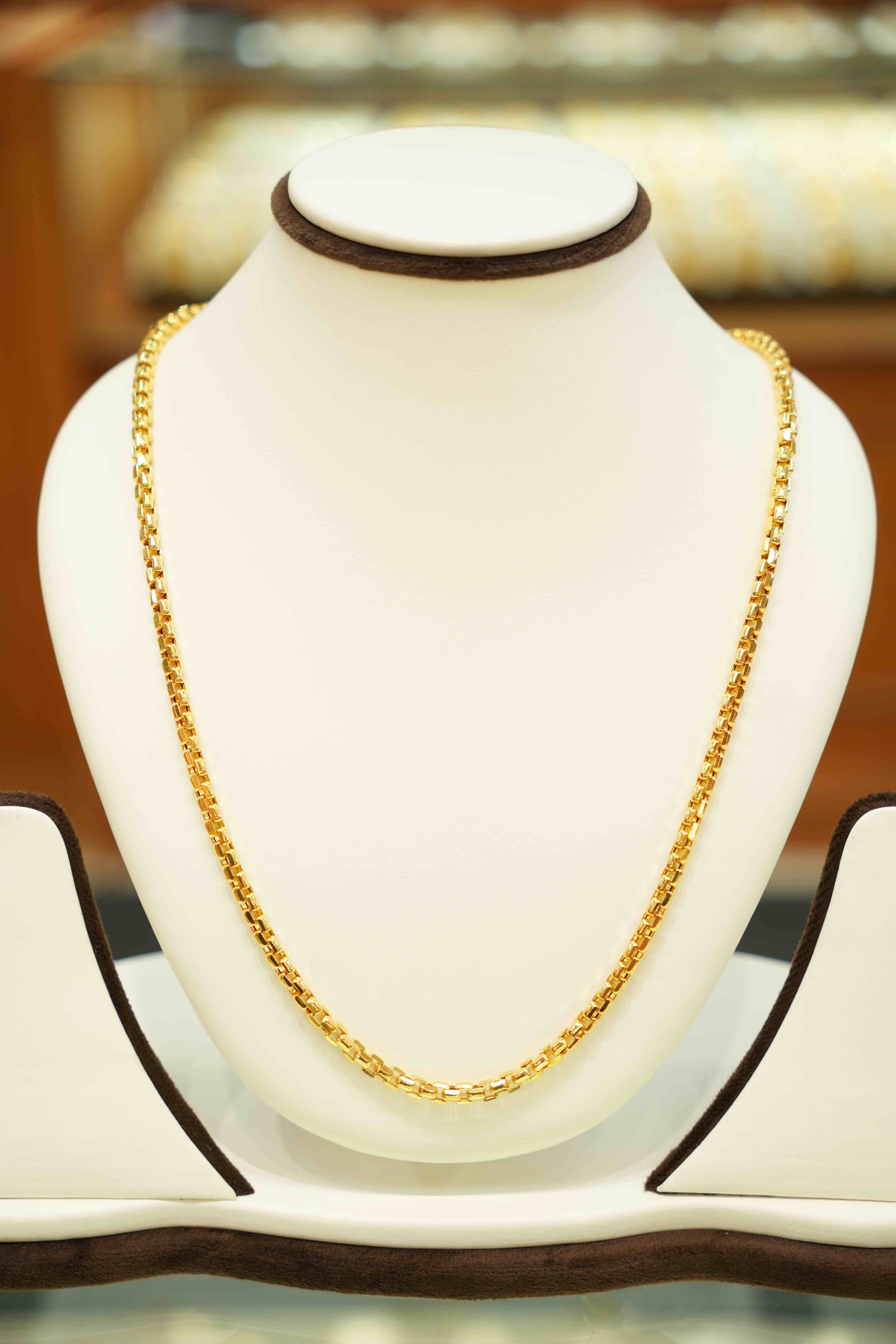 22K Gold Designer Men's Chain (22 Inches)