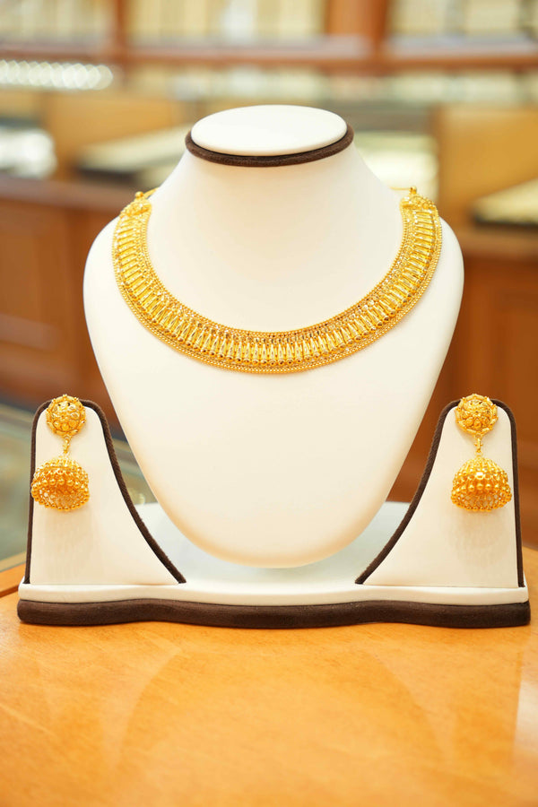 22K Gold Designer Necklace Set