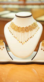 22K Gold Designer Rainfall Choker Set