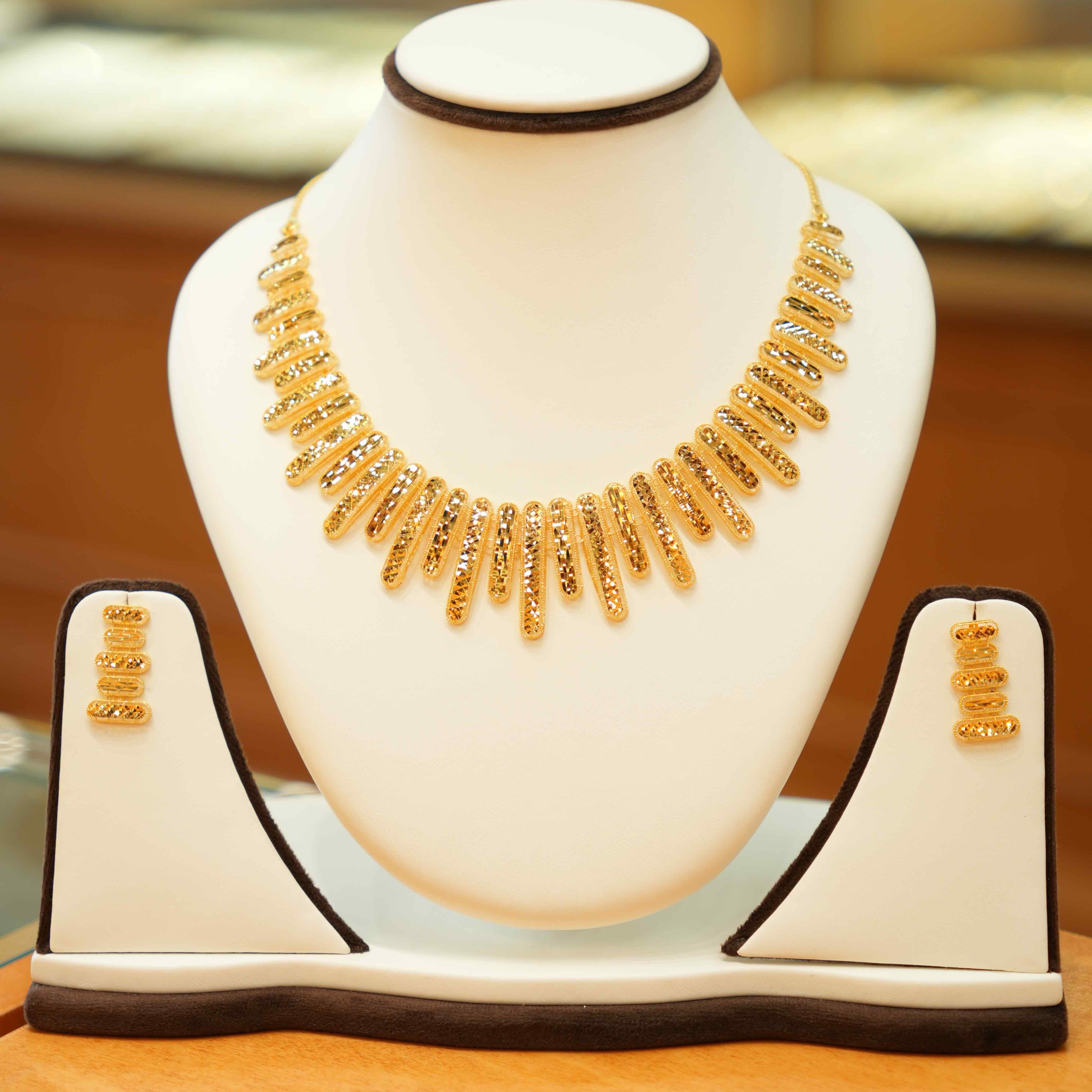 22K Gold Turkish Necklace Set