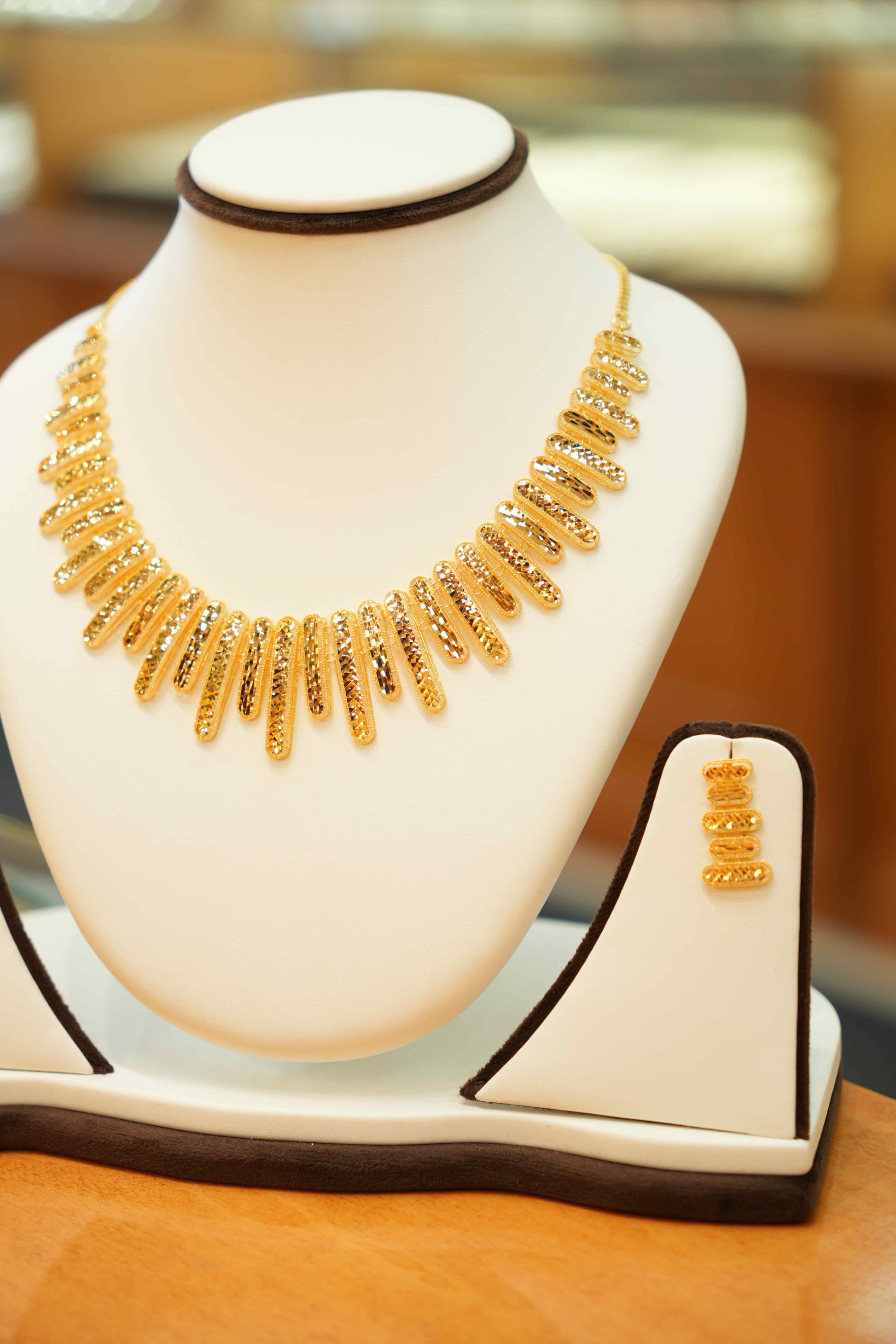 22K Gold Turkish Necklace Set