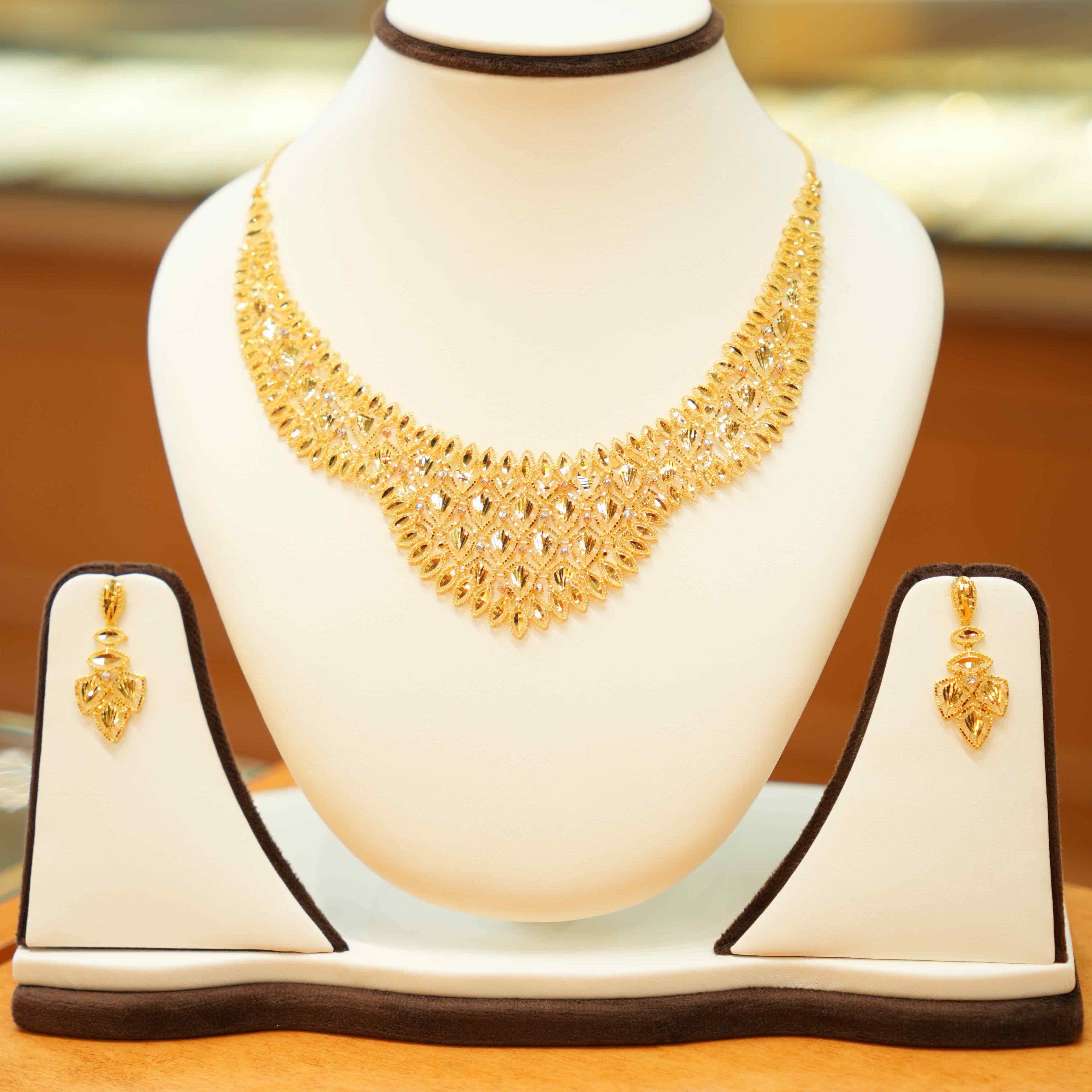 22K Gold Turkish Necklace Set