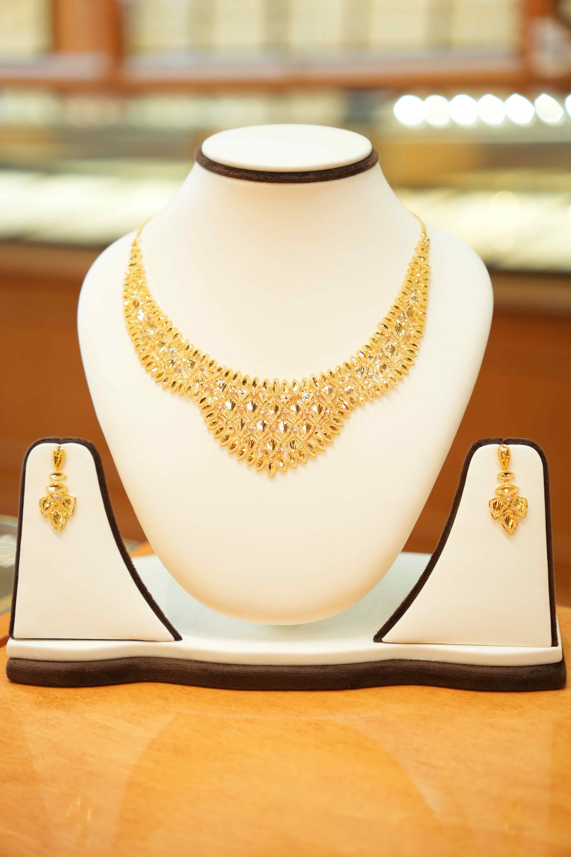 22K Gold Turkish Necklace Set