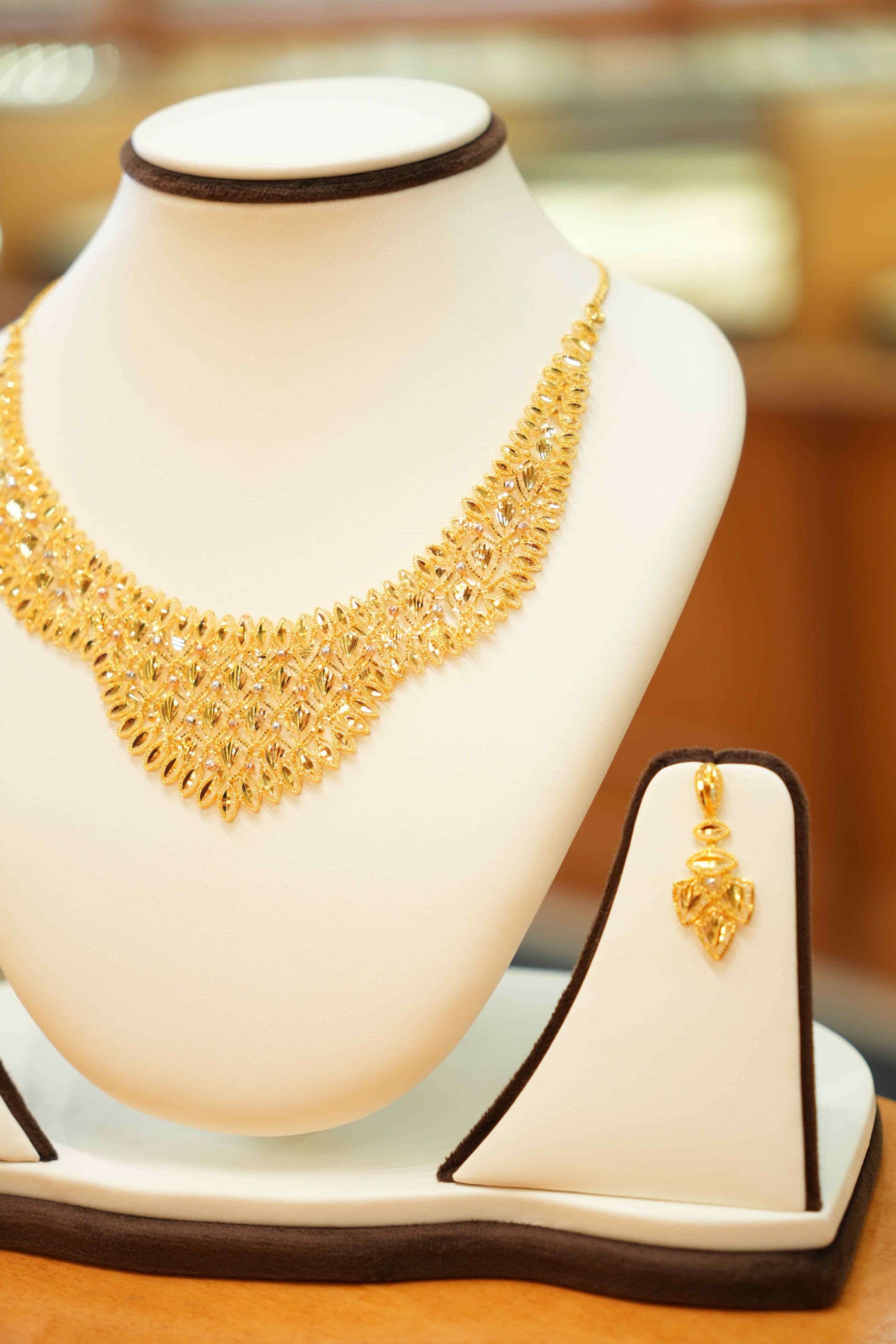22K Gold Turkish Necklace Set