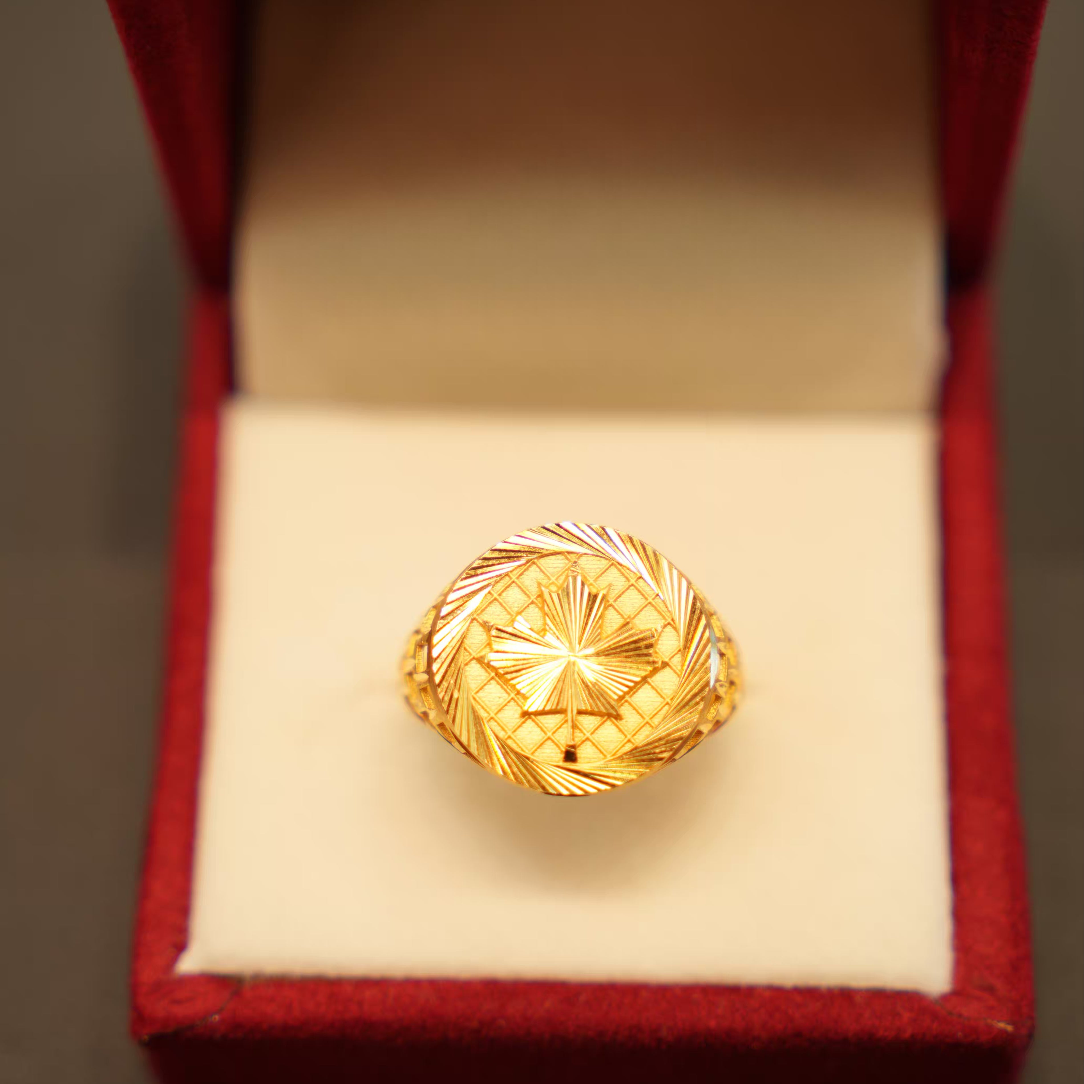 22K Gold Urban Men's Ring