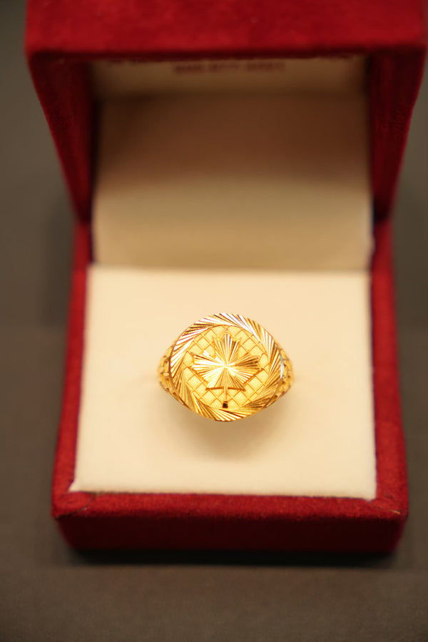 22K Gold Designer Men's Ring