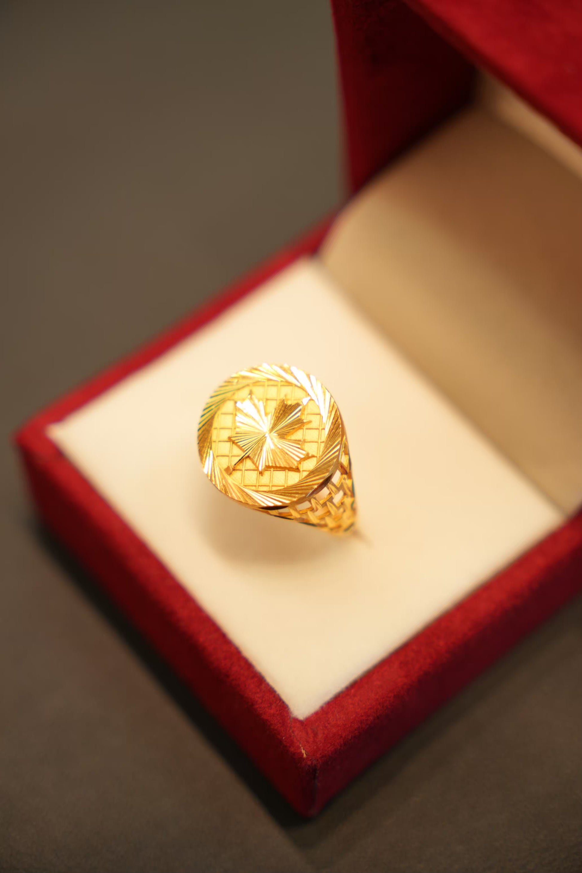 22K Gold Urban Men's Ring