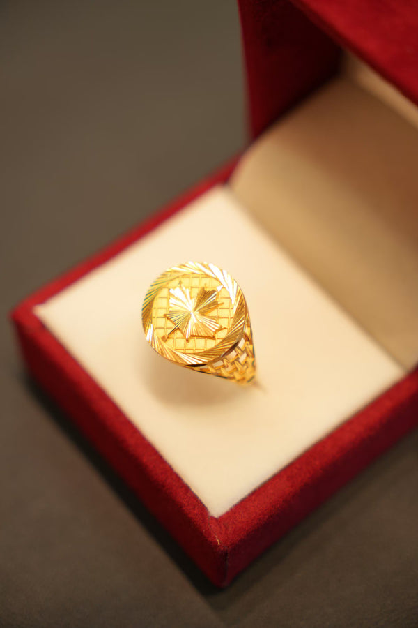 22K Gold Designer Men's Ring