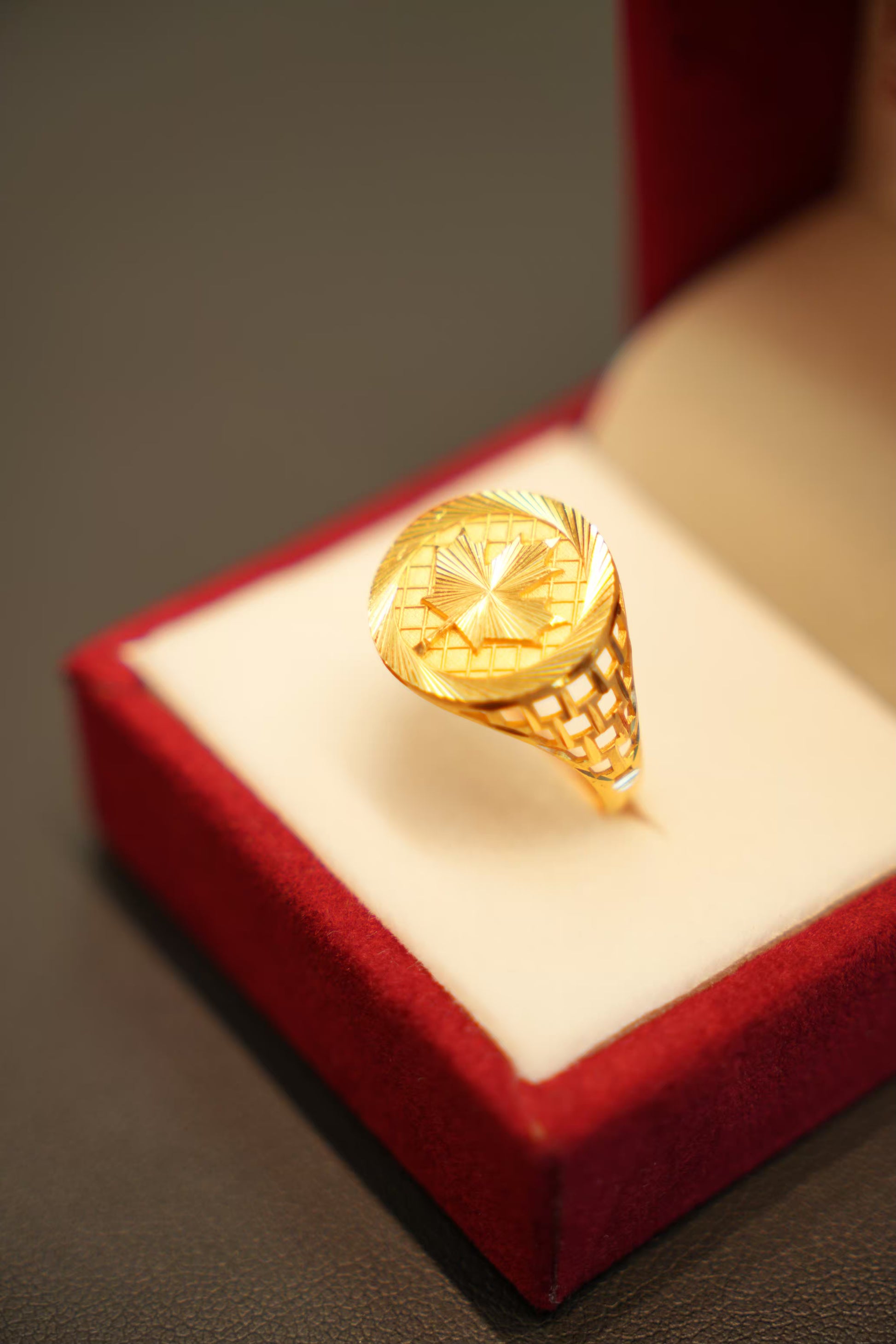 22K Gold Urban Men's Ring