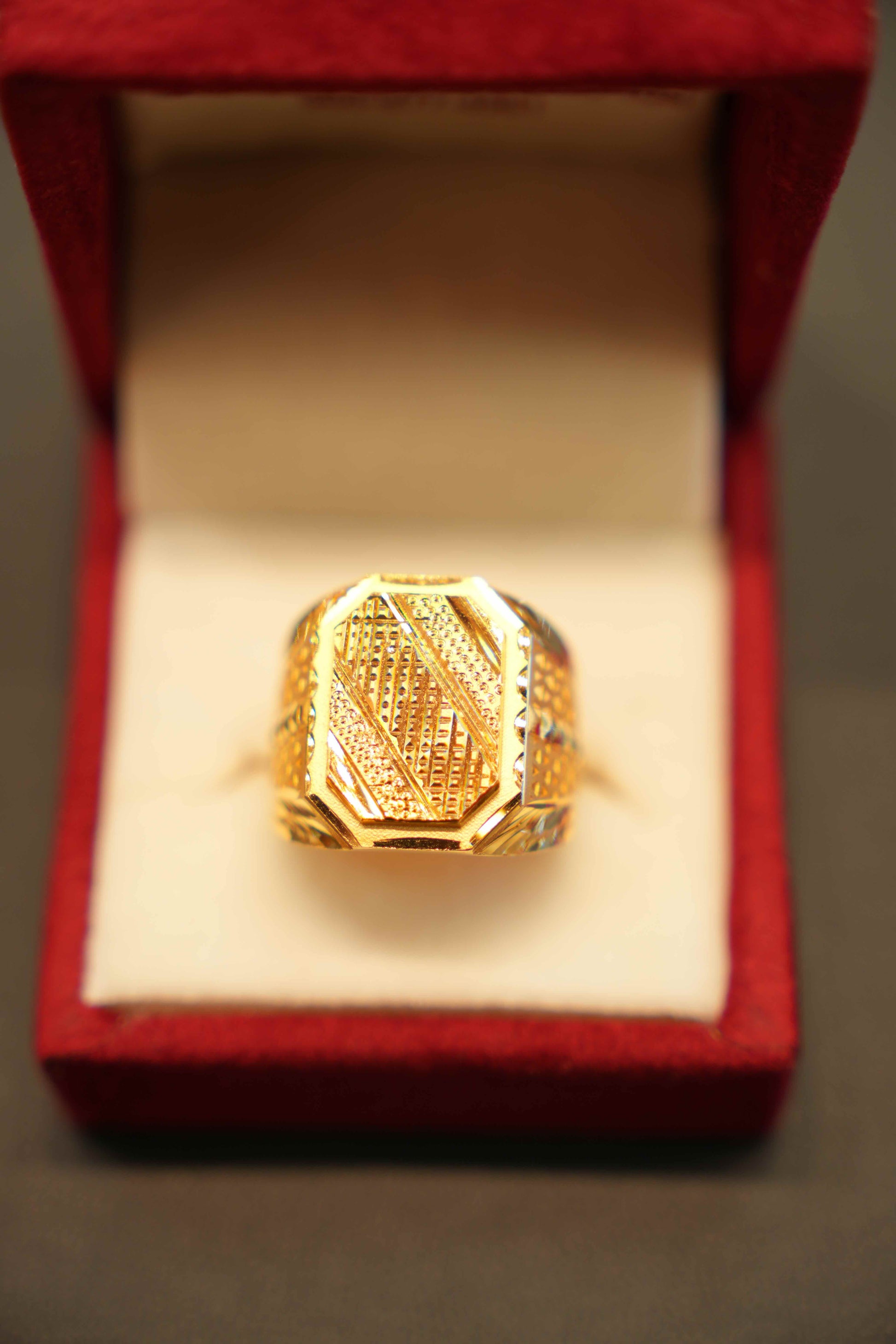 22K Gold Designer Men's Ring