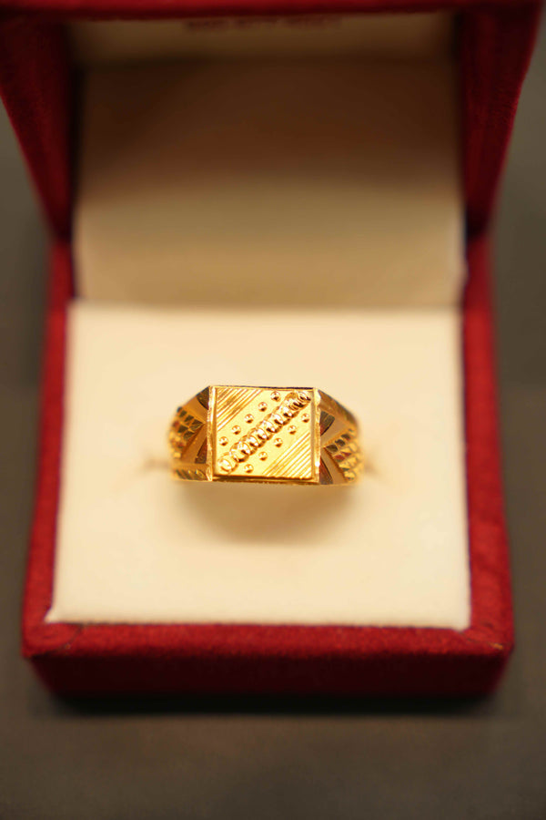 22K Gold Designer Men's Ring