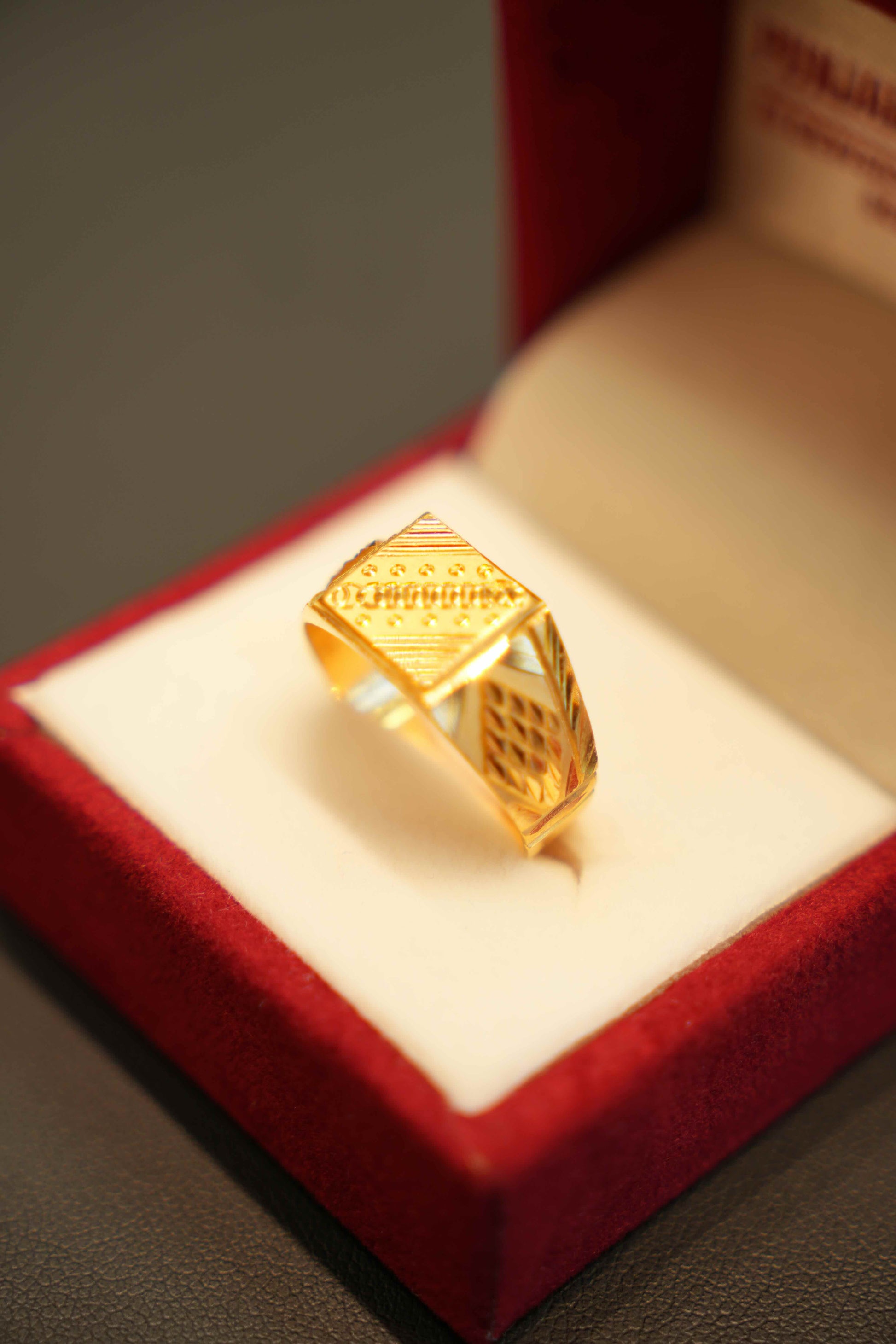 22K Gold Designer Men's Ring