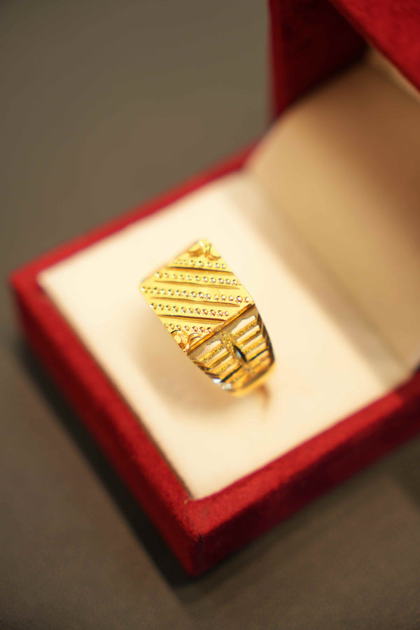 22K Gold Designer Men's Ring