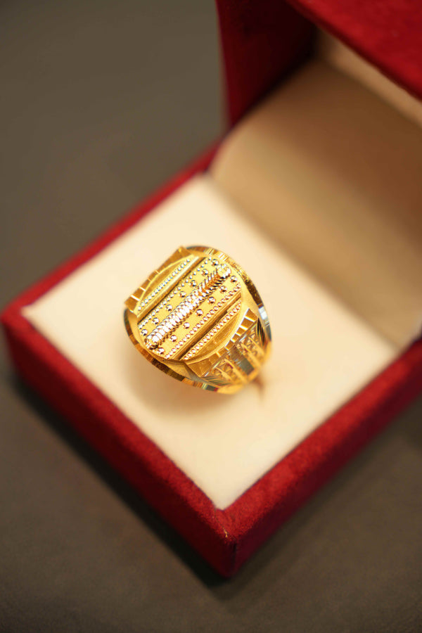 22K Gold Designer Men's Ring