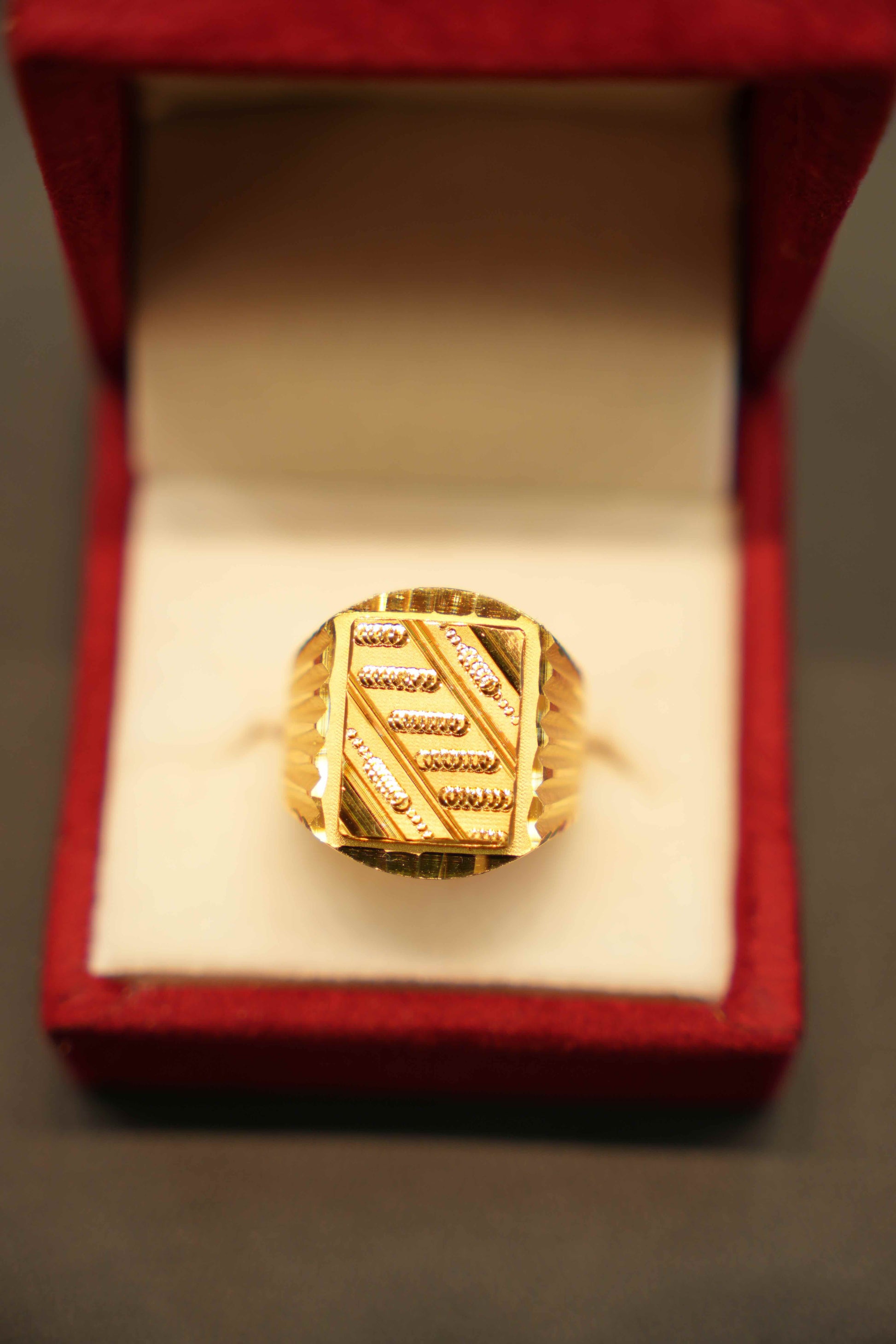 22K Gold Designer Men's Ring