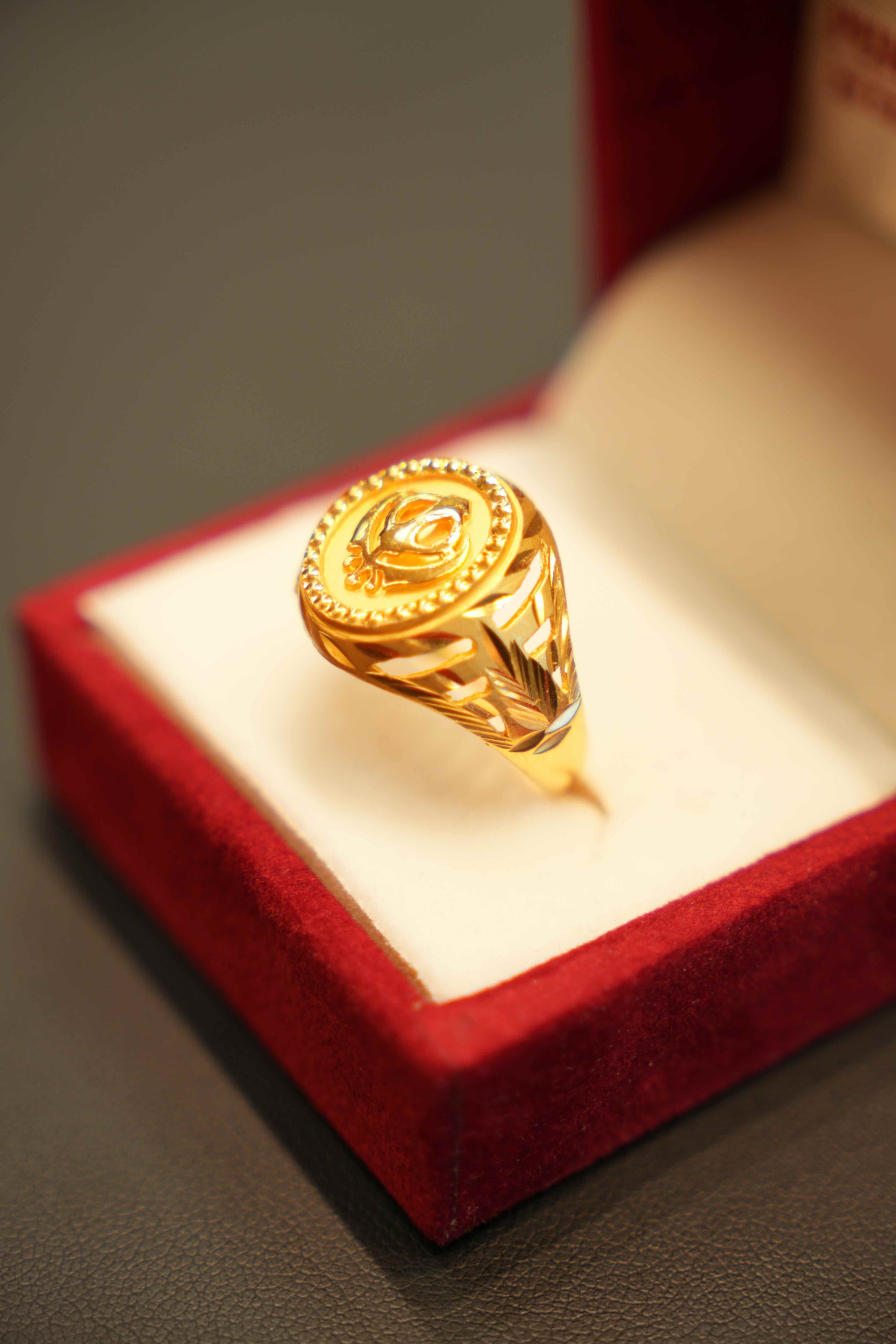 22K Gold Designer Men's Ring