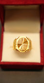 22K Gold Designer Men's Ring