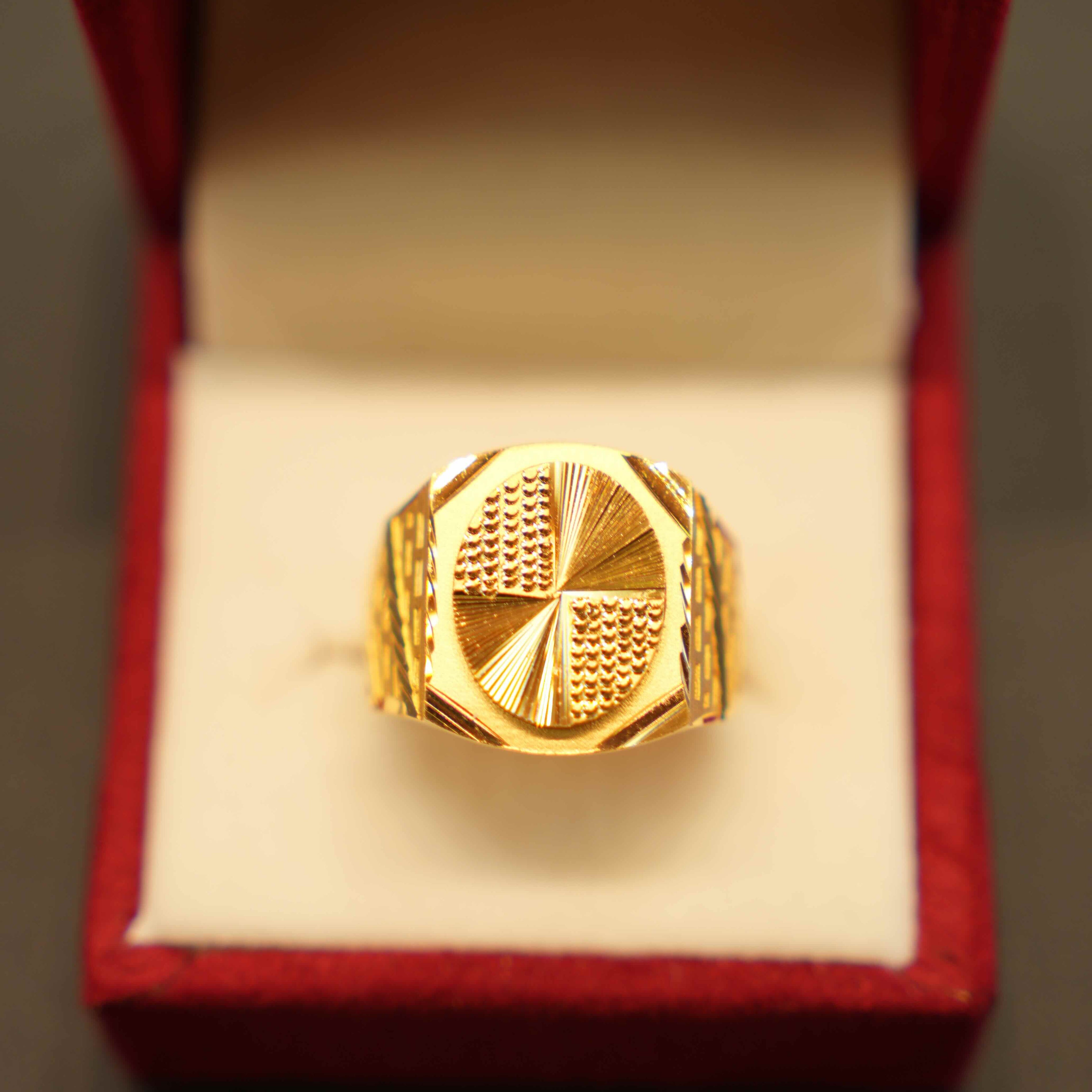 22K Gold Designer Men's Ring