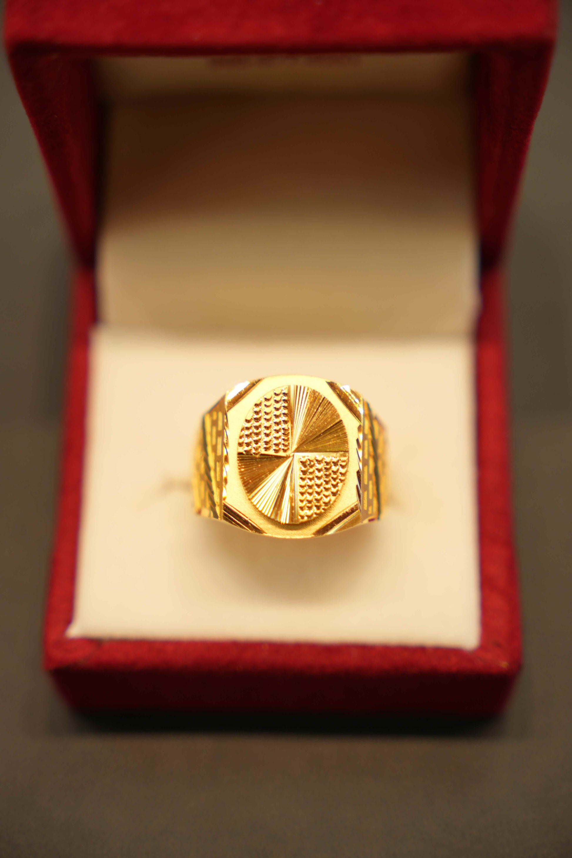 22K Gold Designer Men's Ring