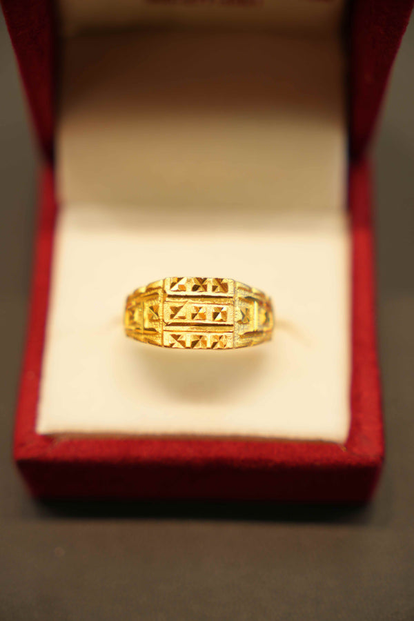 22K Gold Designer Men's Ring