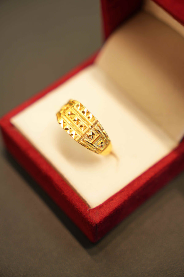 22K Gold Designer Men's Ring