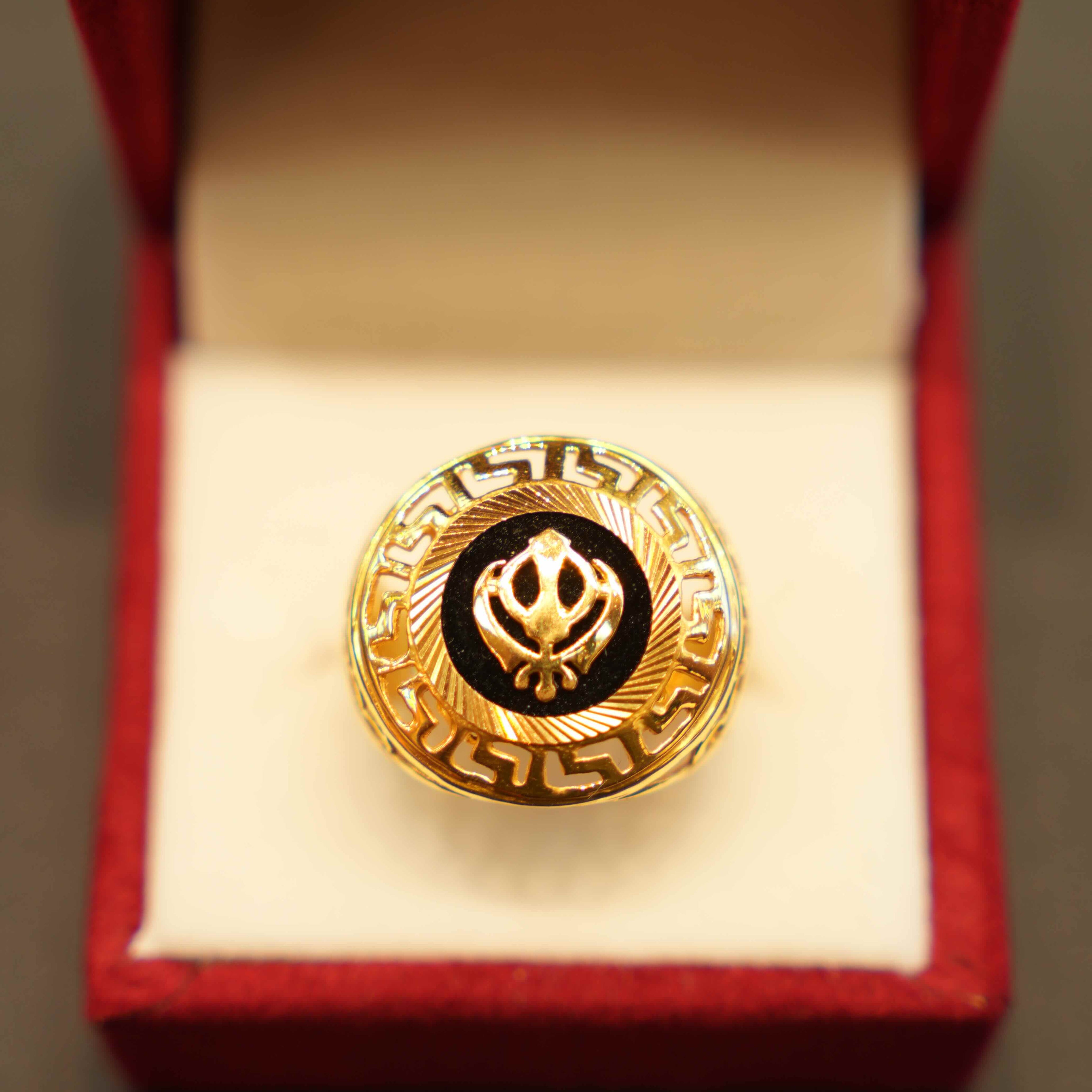 22K Gold Regal Men's Ring