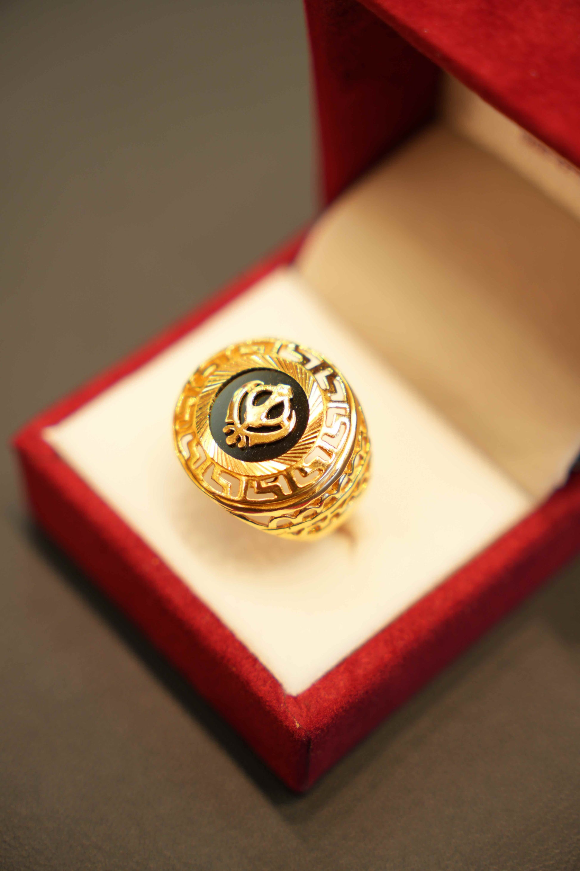 22K Gold Regal Men's Ring