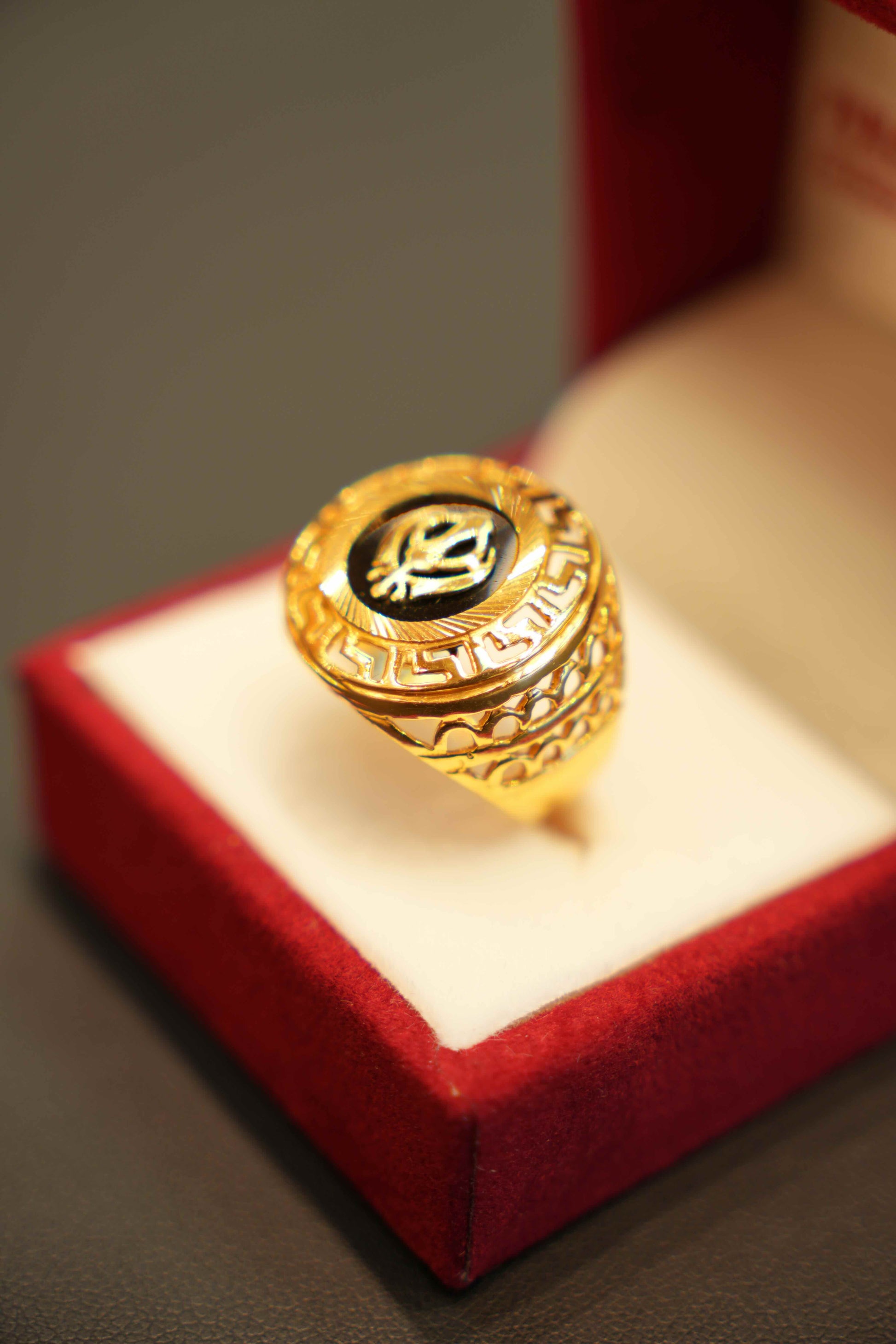 22K Gold Regal Men's Ring