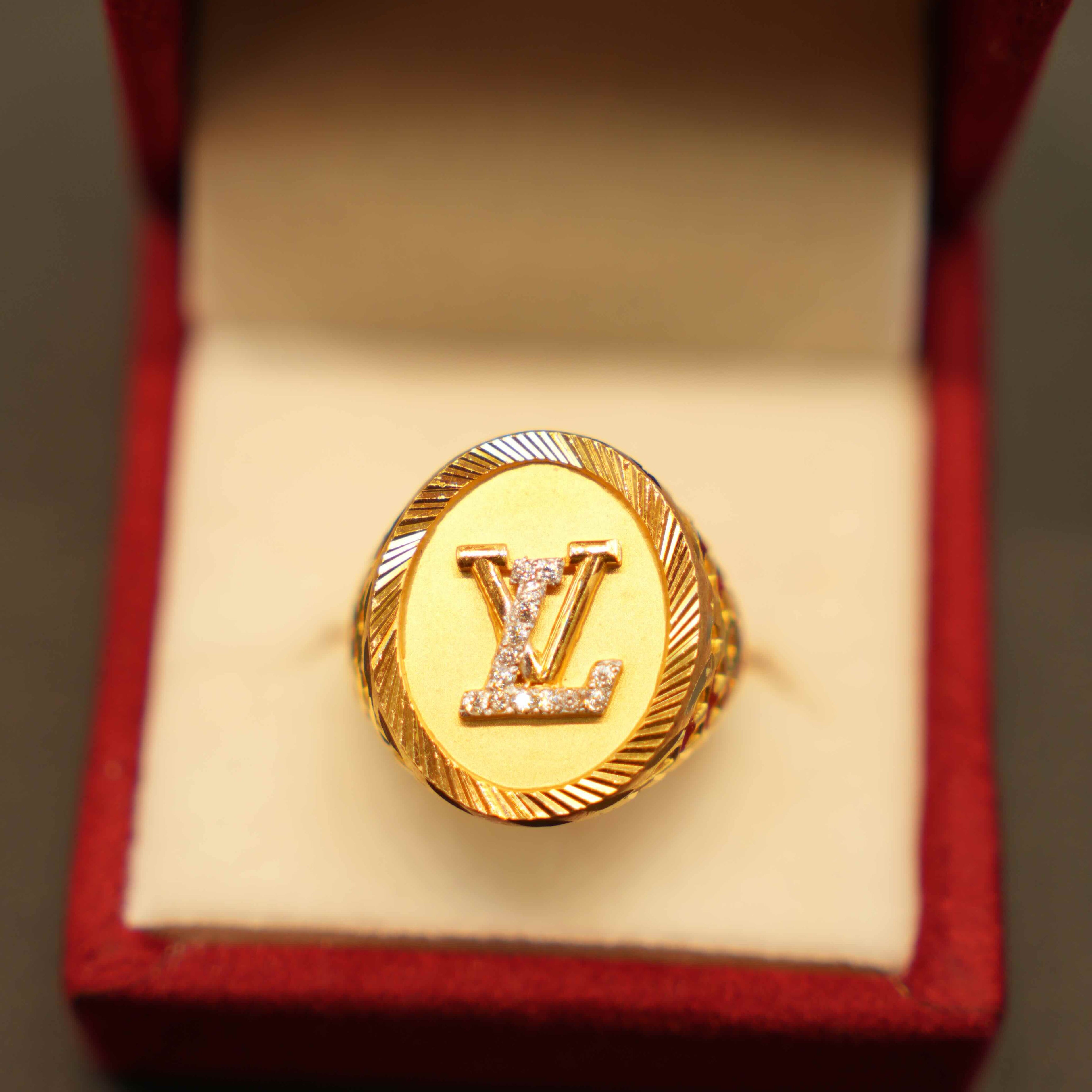 22K Gold Designer Men's Ring