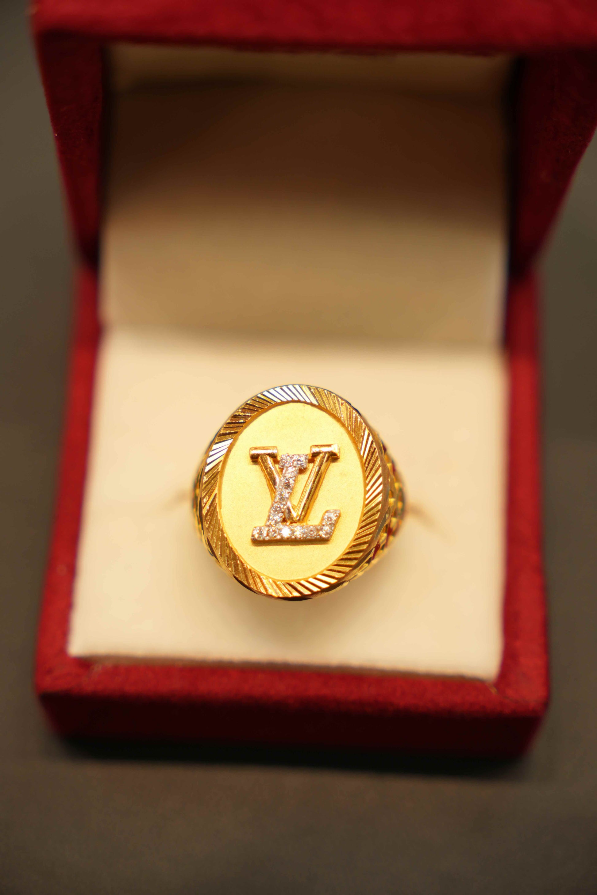 22K Gold Designer Men's Ring