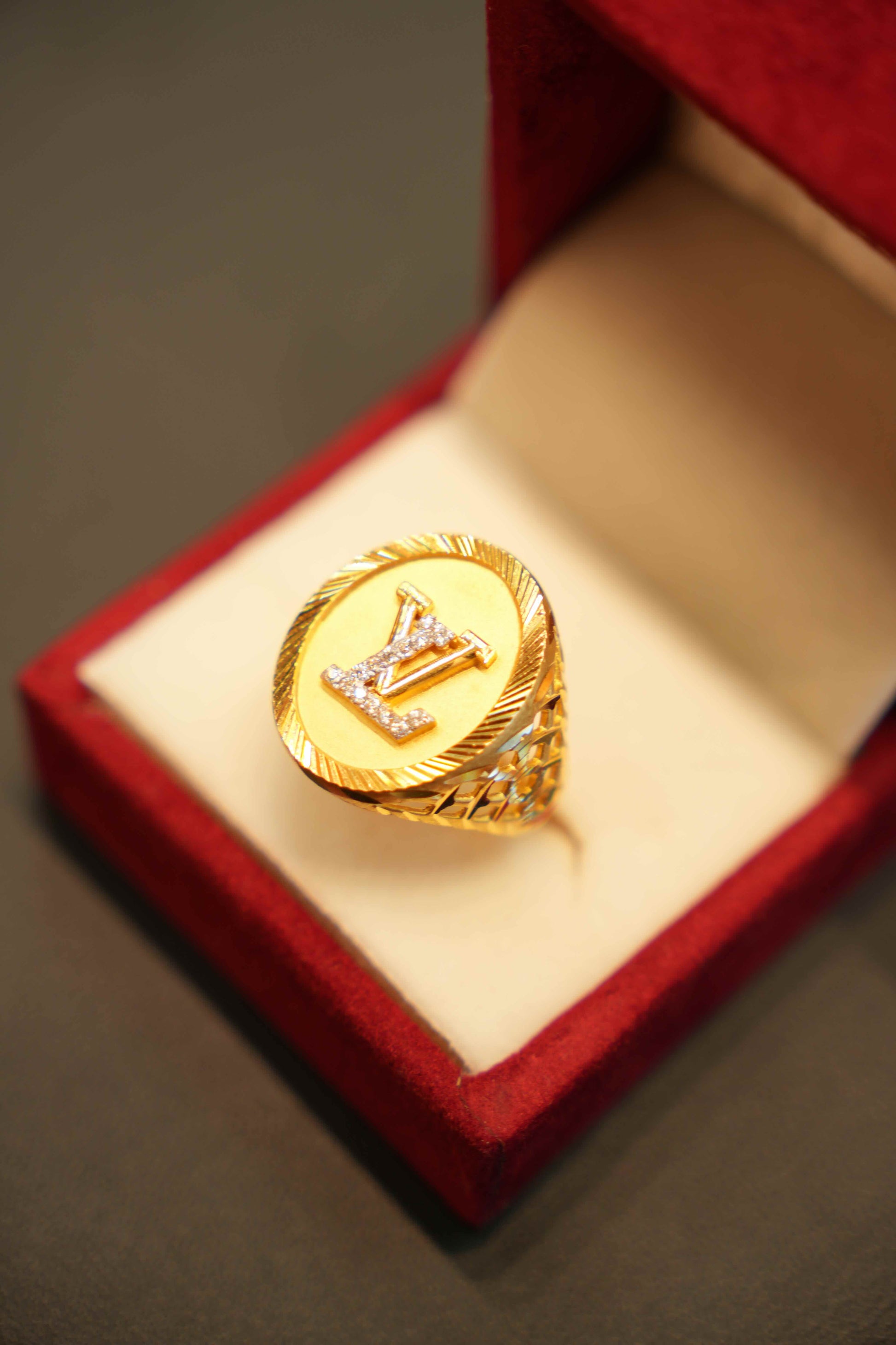 22K Gold Designer Men's Ring