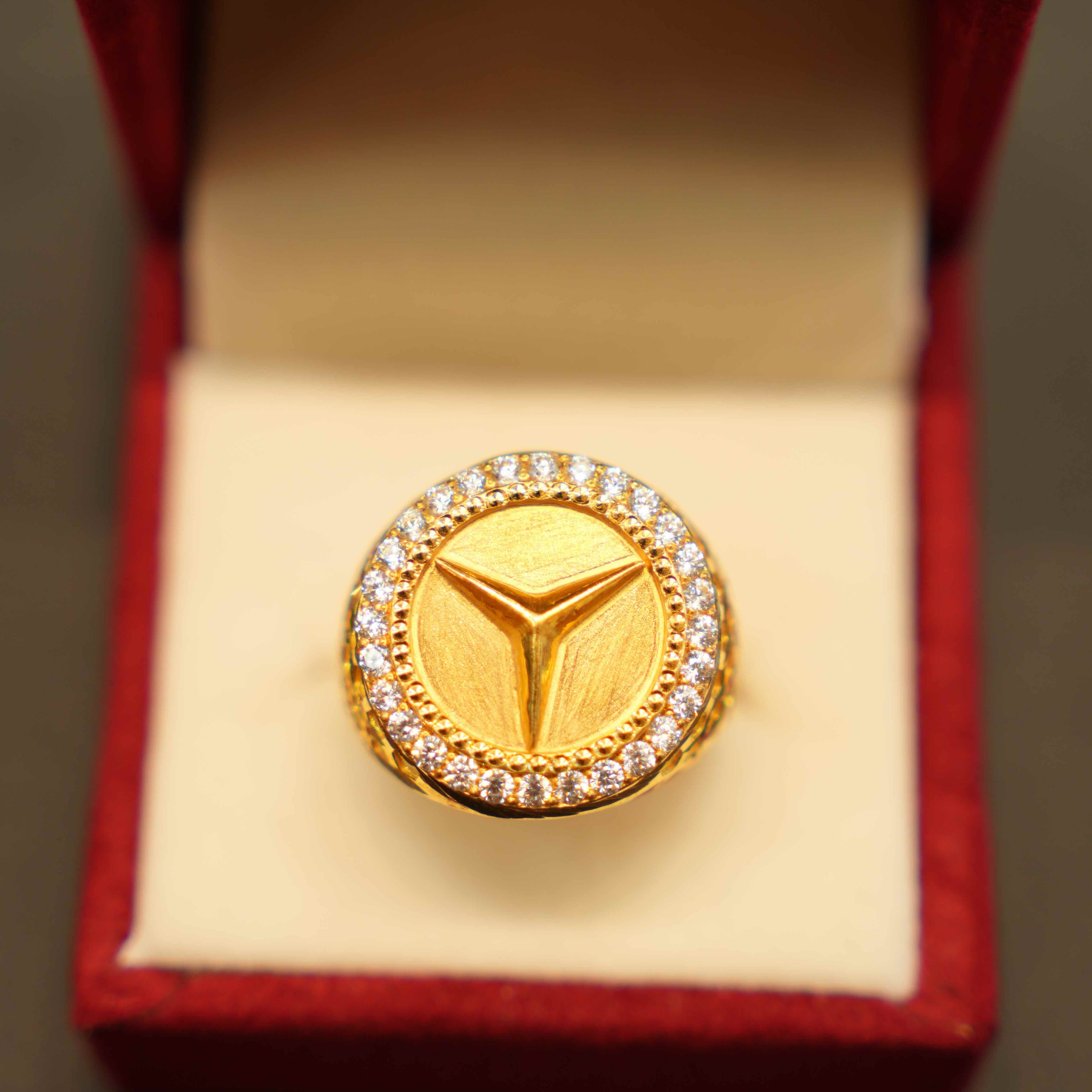 22K Gold Designer Men's Ring