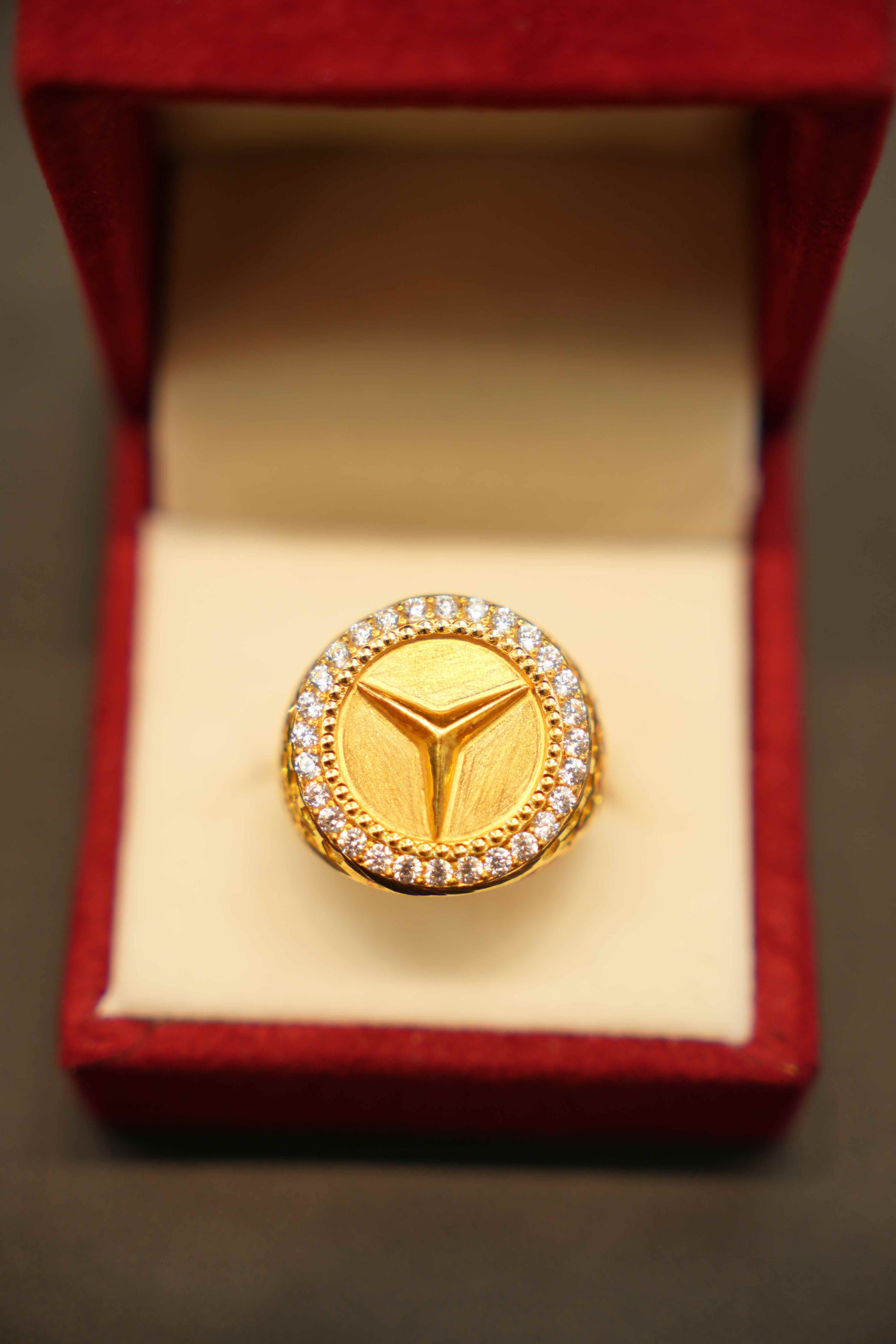 22K Gold Designer Men's Ring