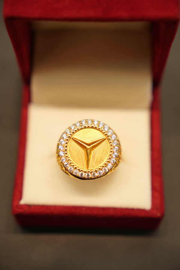 22K Gold Designer Men's Ring