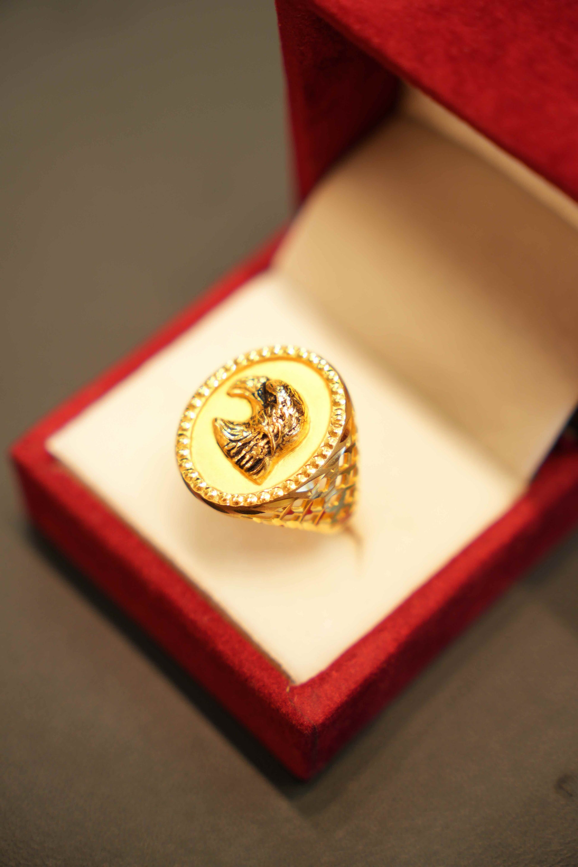 22K Gold Designer Men's Ring