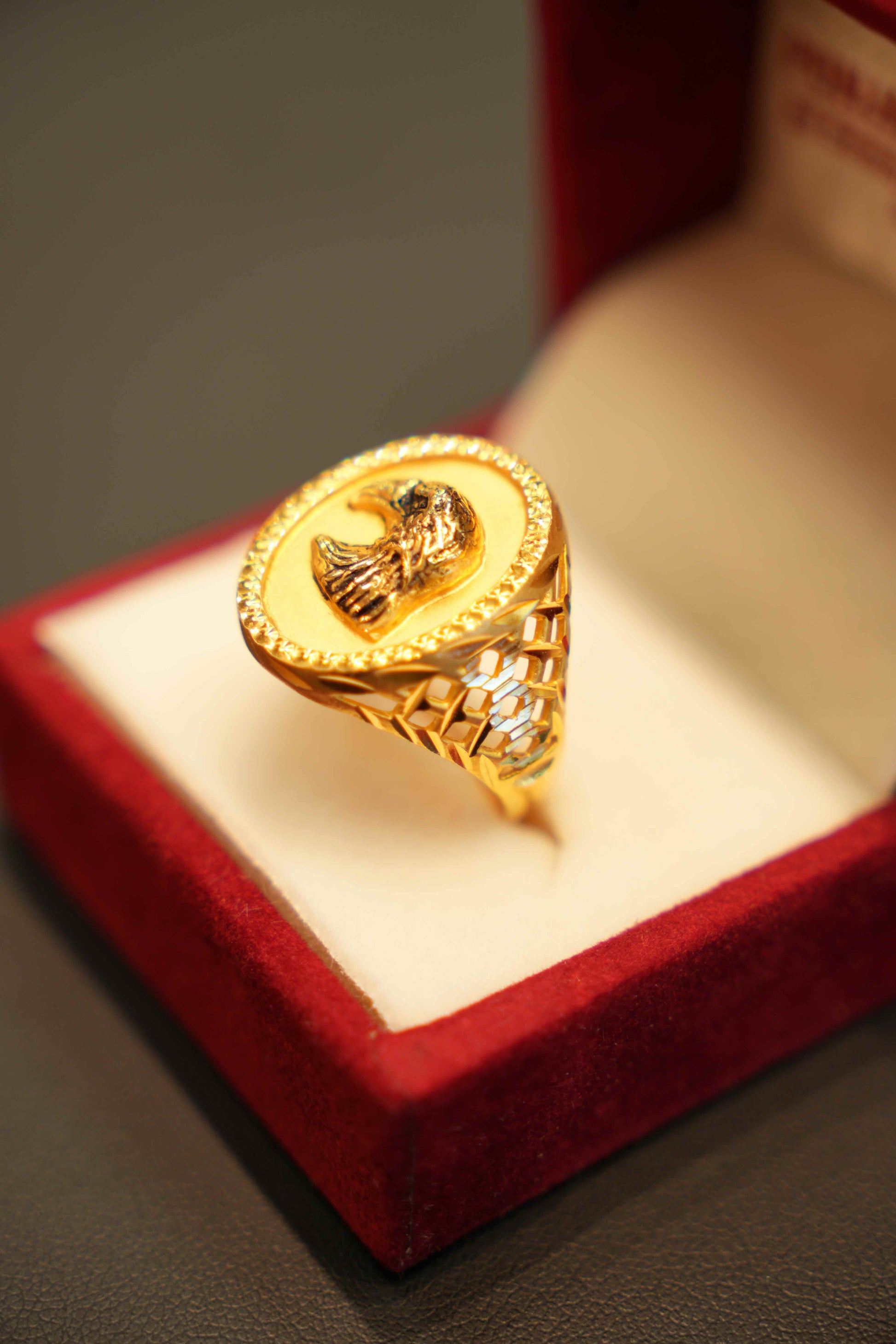 22K Gold Designer Men's Ring