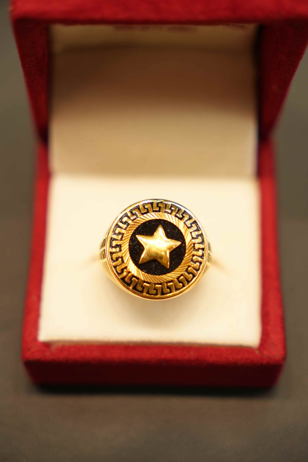 22K Gold Designer Men's Ring