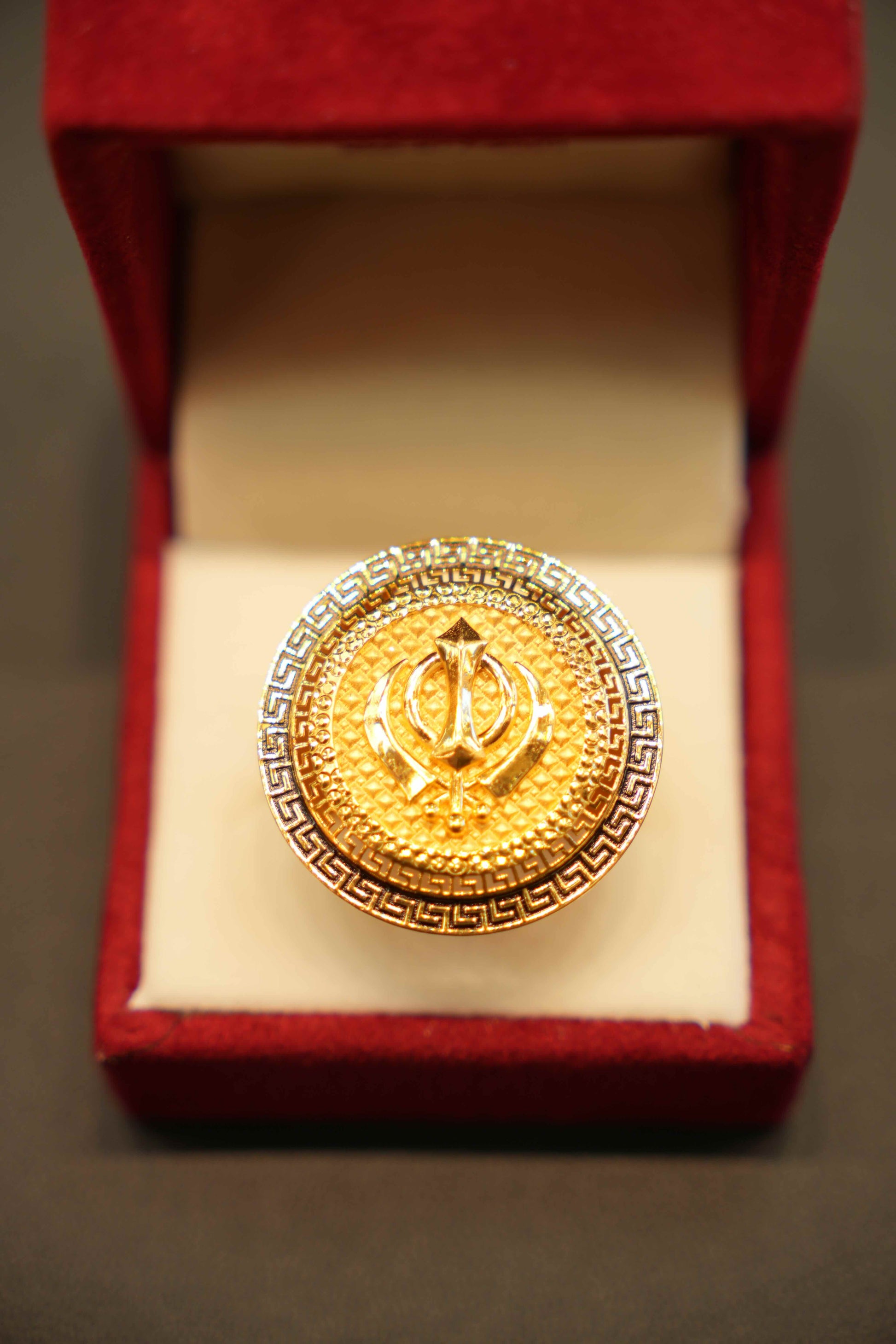 22K Gold Designer Men's Ring