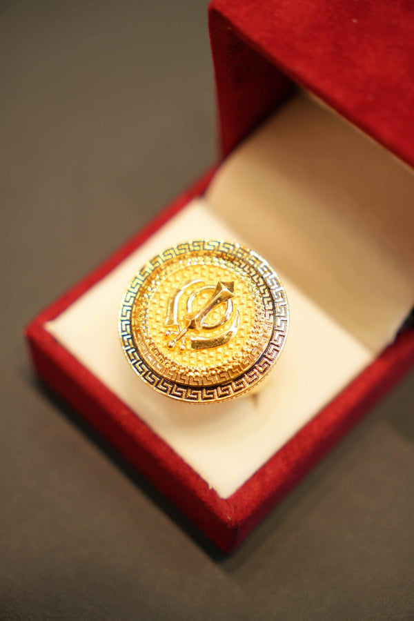22K Gold Designer Men's Ring