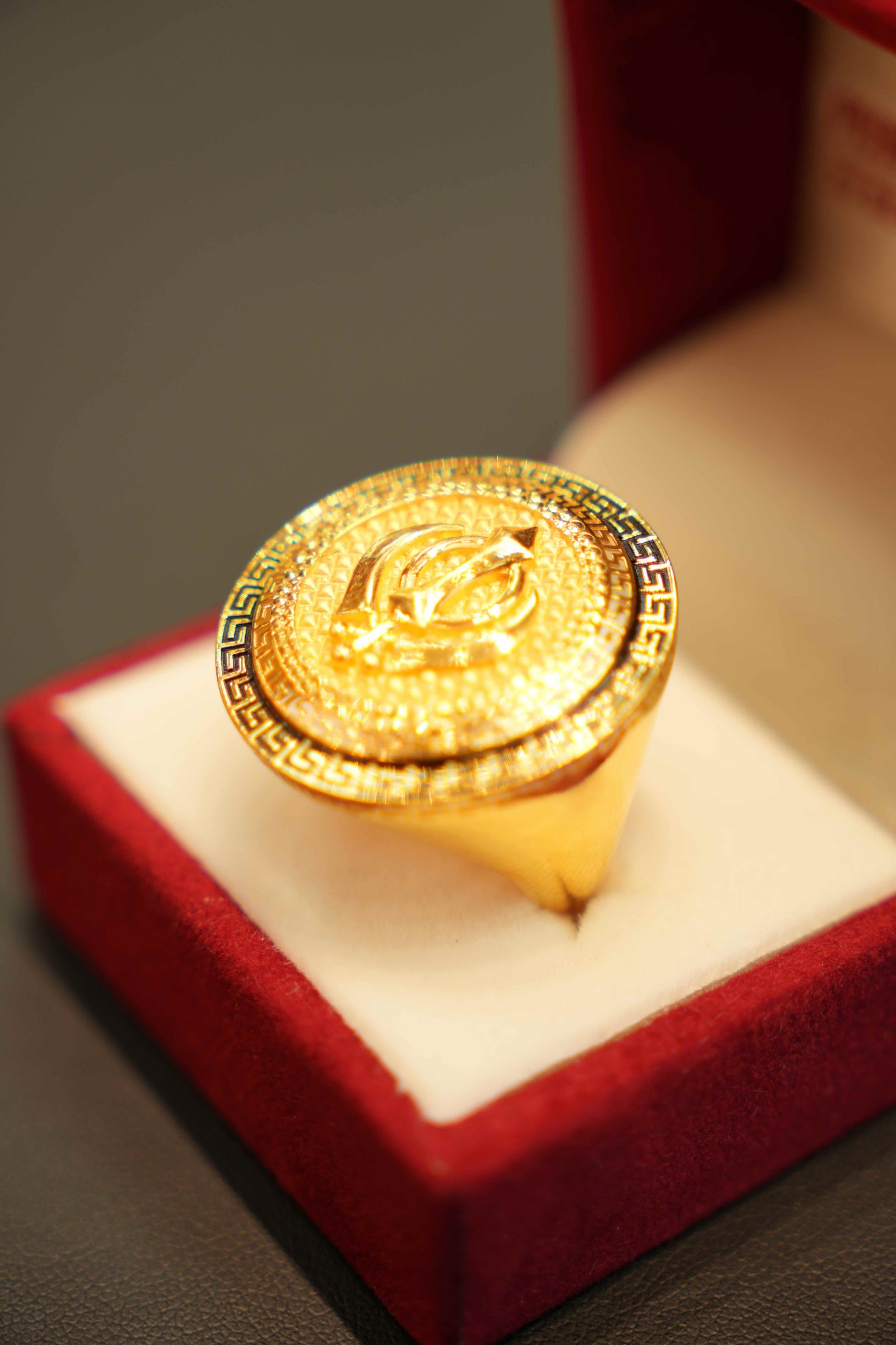 22K Gold Designer Men's Ring