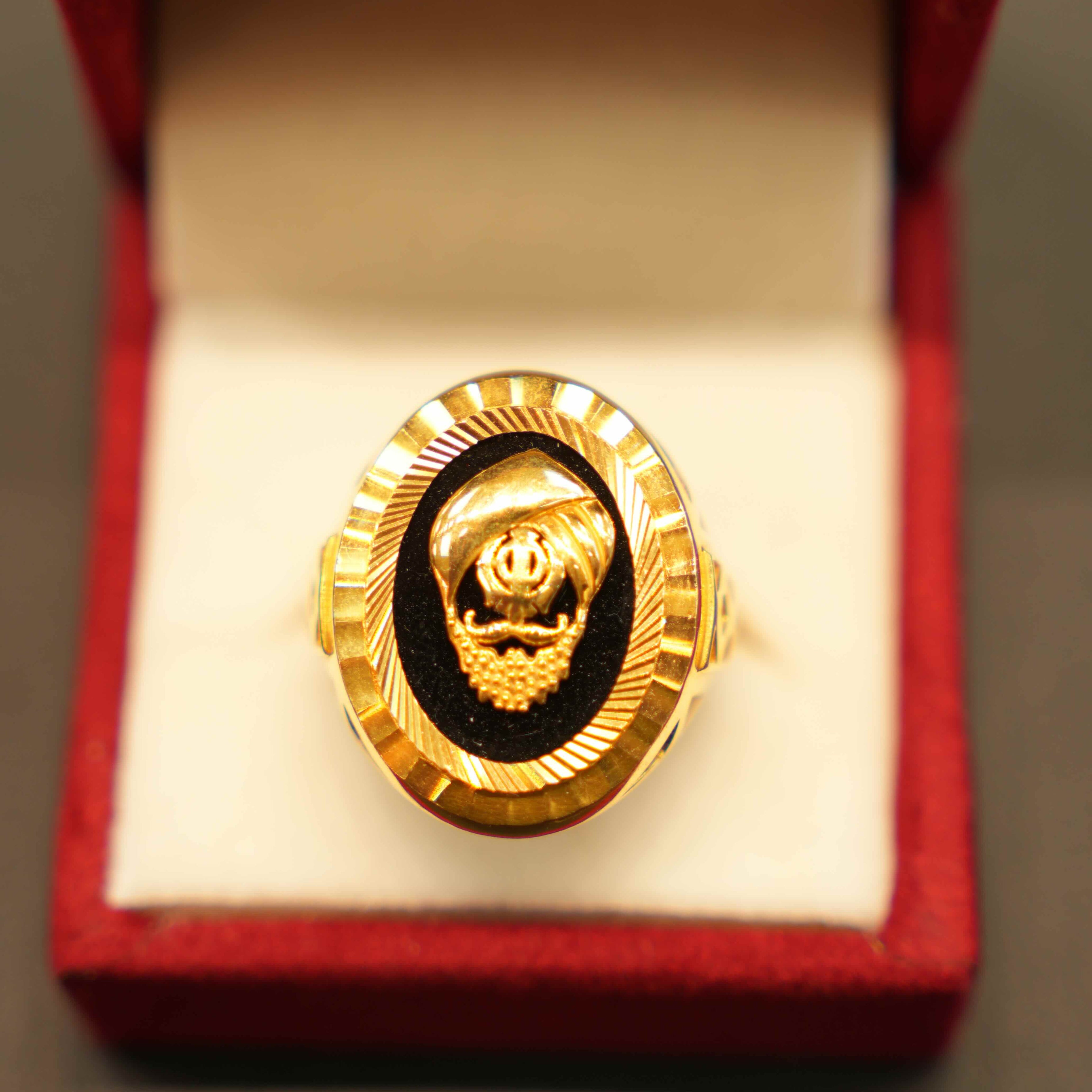 22K Gold Designer Men's Ring