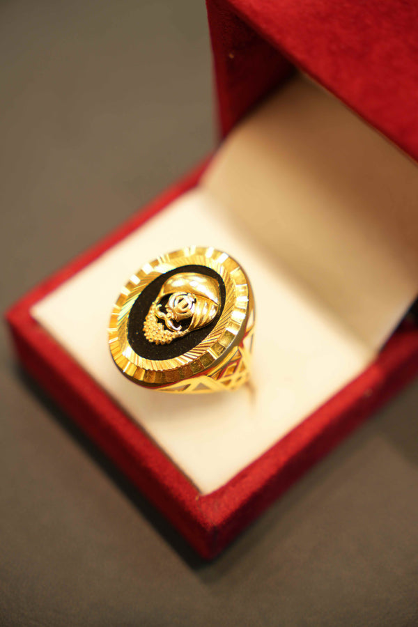 22K Gold Designer Men's Ring