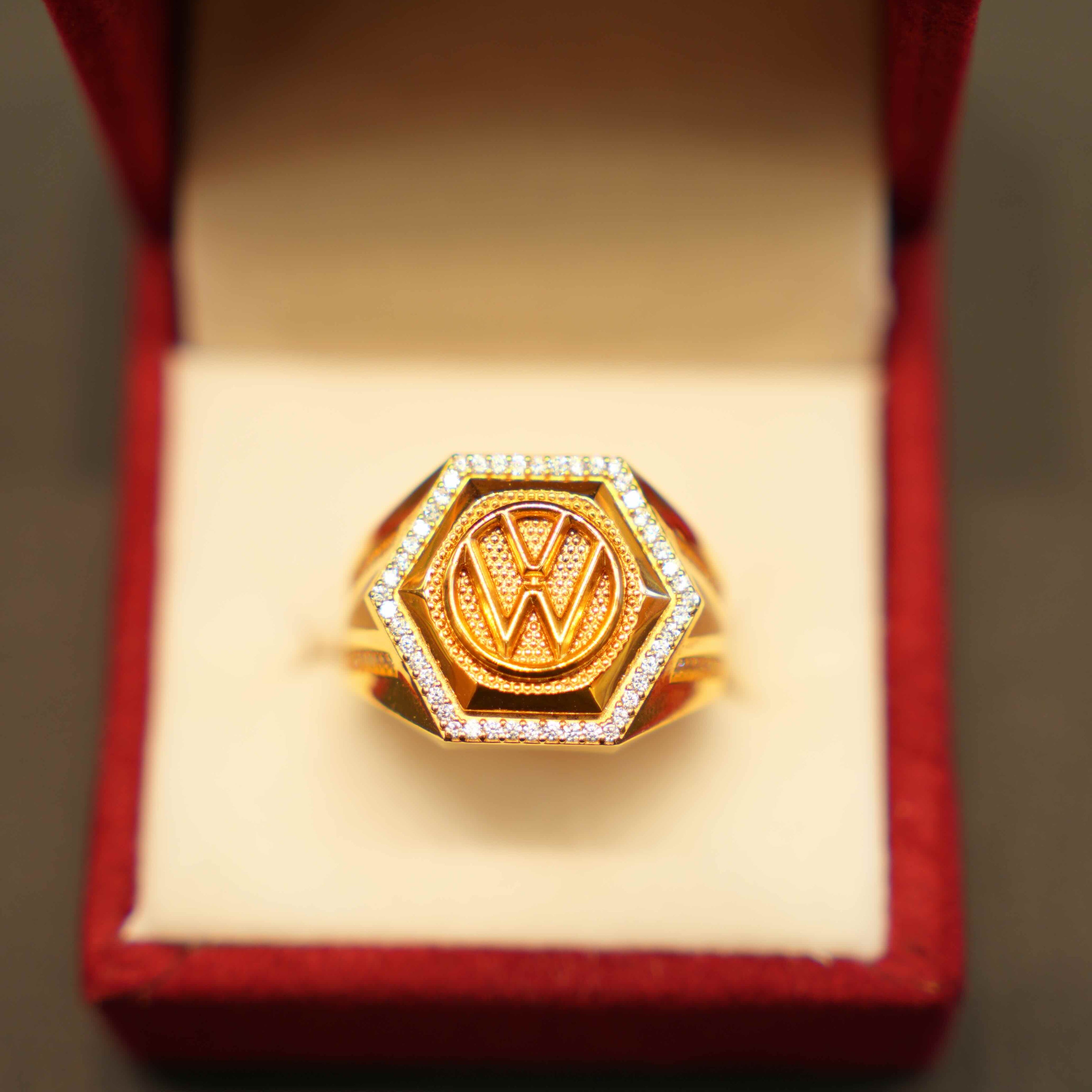 22K Gold Designer Men's Ring