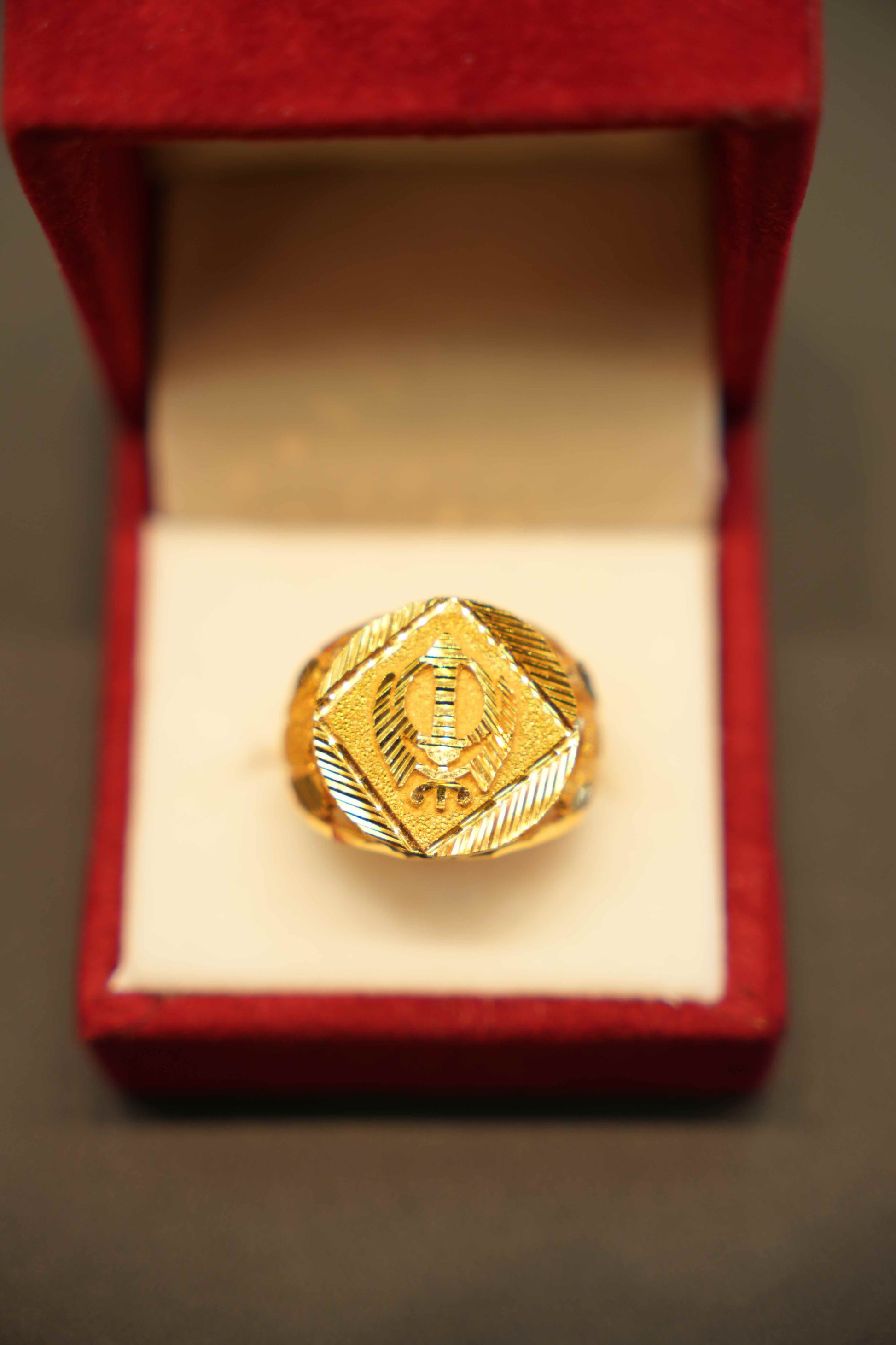 22K Gold Designer Men's Ring