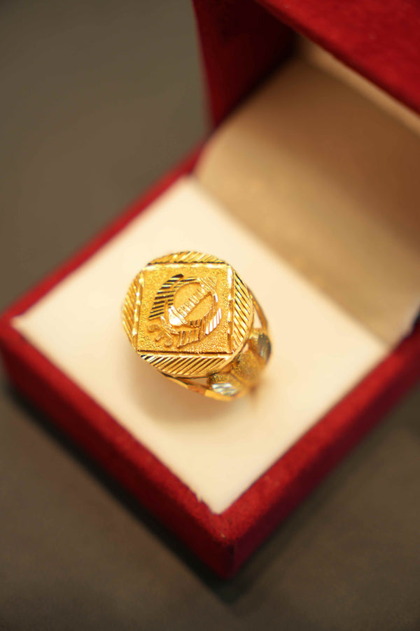22K Gold Designer Men's Ring