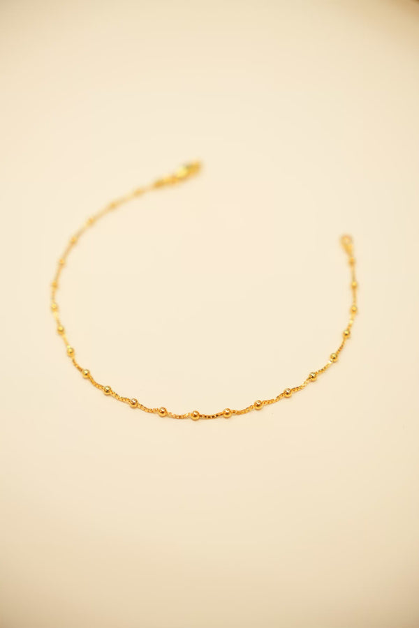 22K Gold Ladies Beaded Bracelet