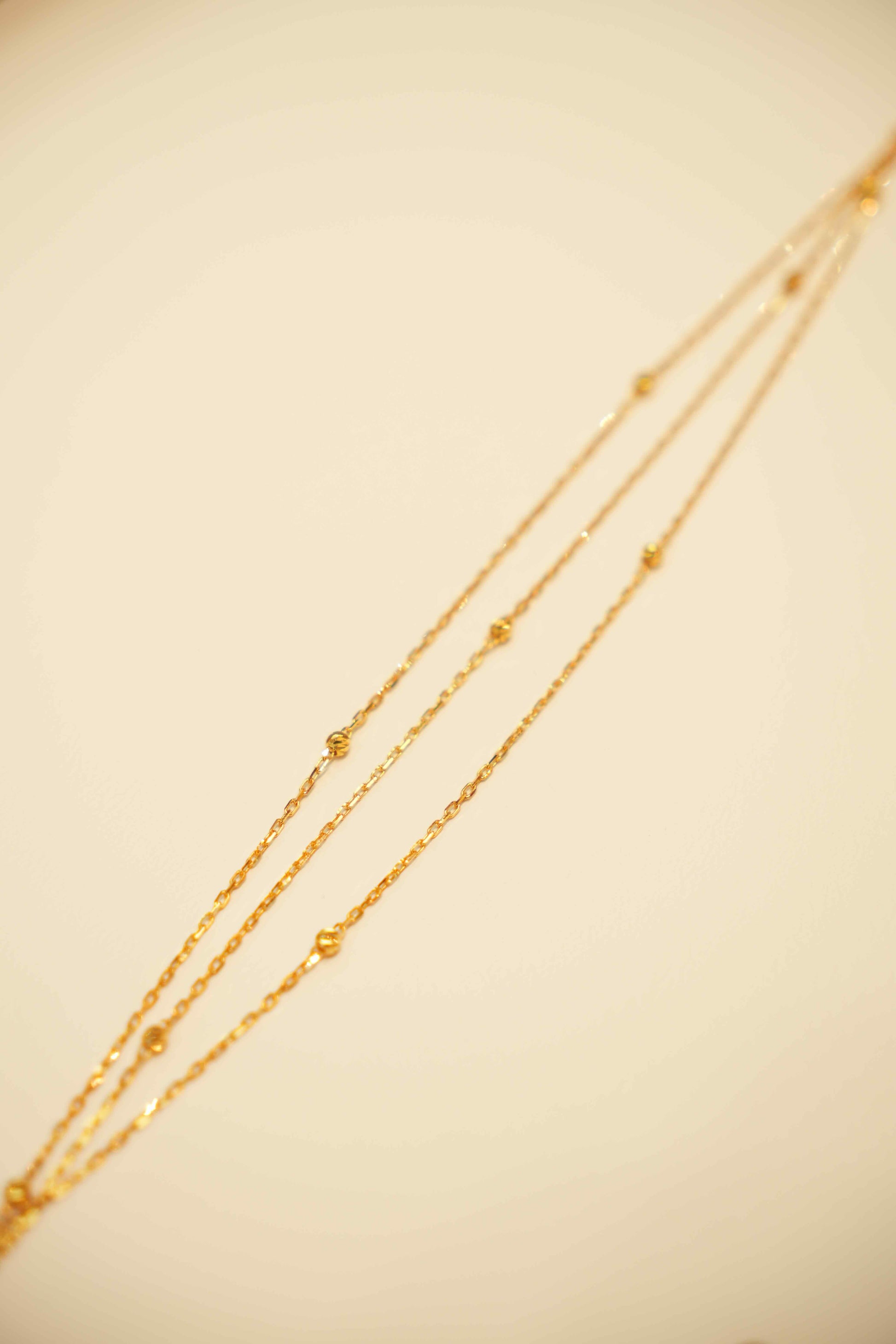 22K Gold Ladies Beaded Bracelet