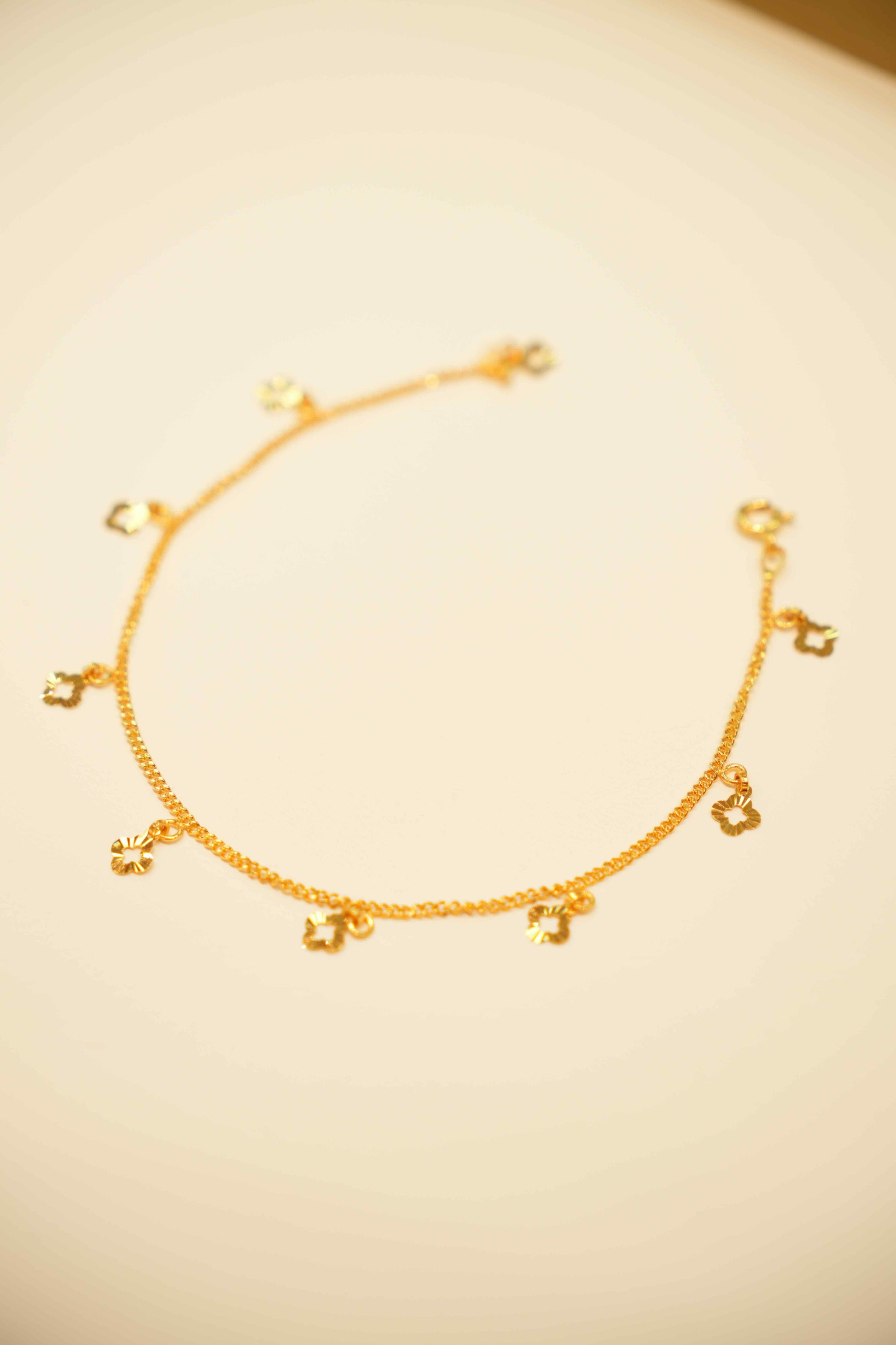 22K Gold Ladies Charm Bracelet