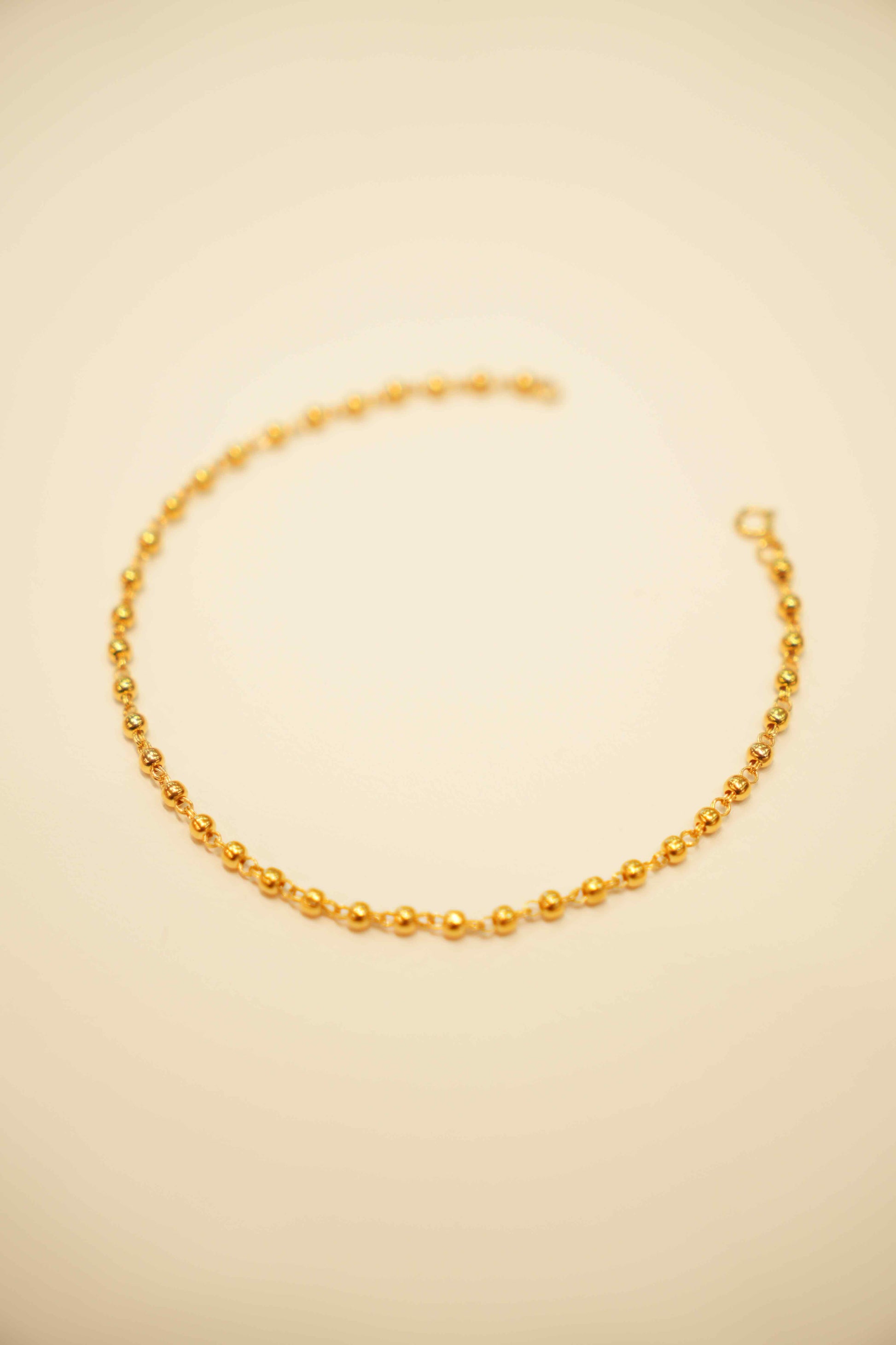 22K Gold Ladies Beaded Bracelet